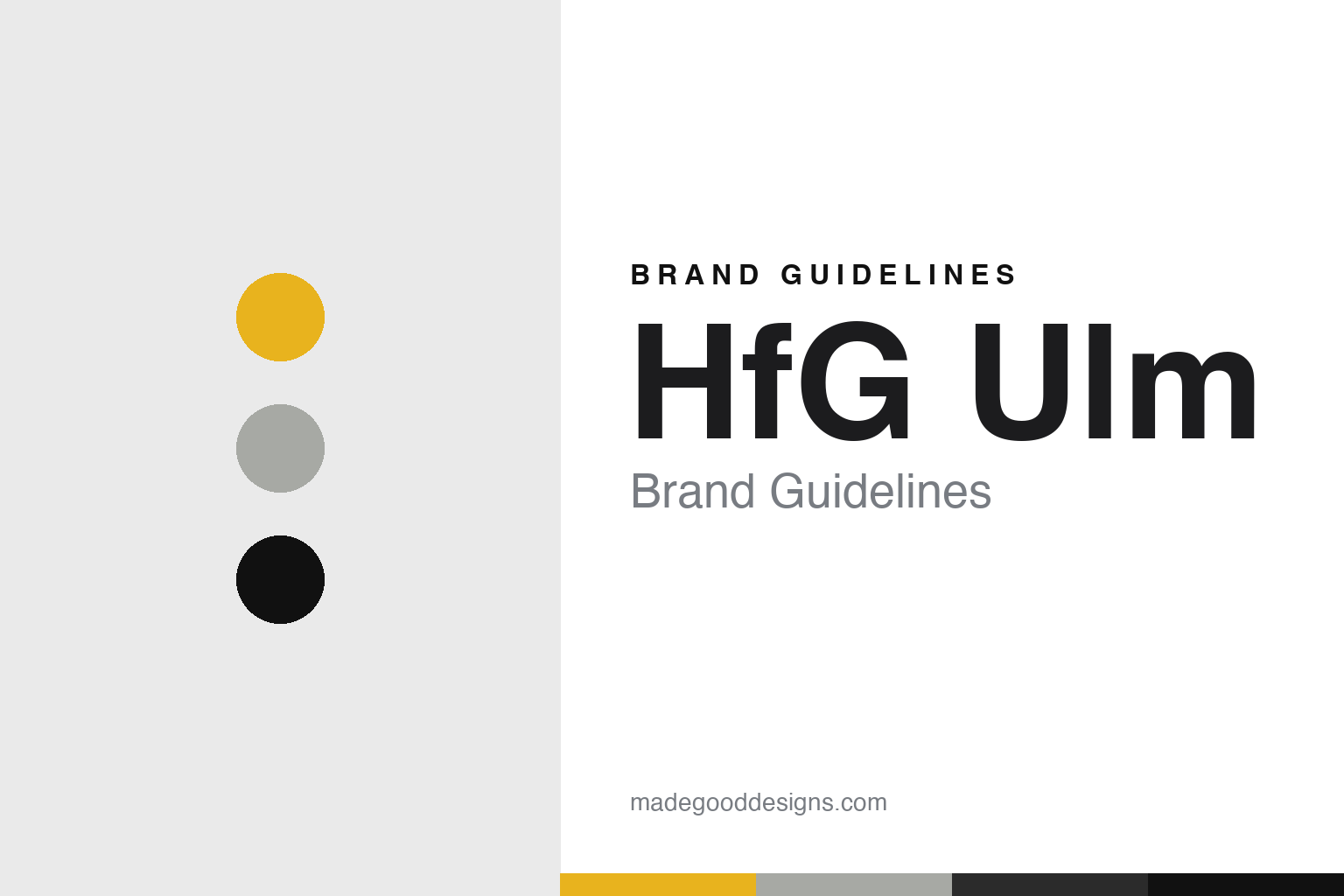 HfG Ulm brand guidelines — abstract colour discs and material texture (original homage; not a HfG Ulm product or logo)