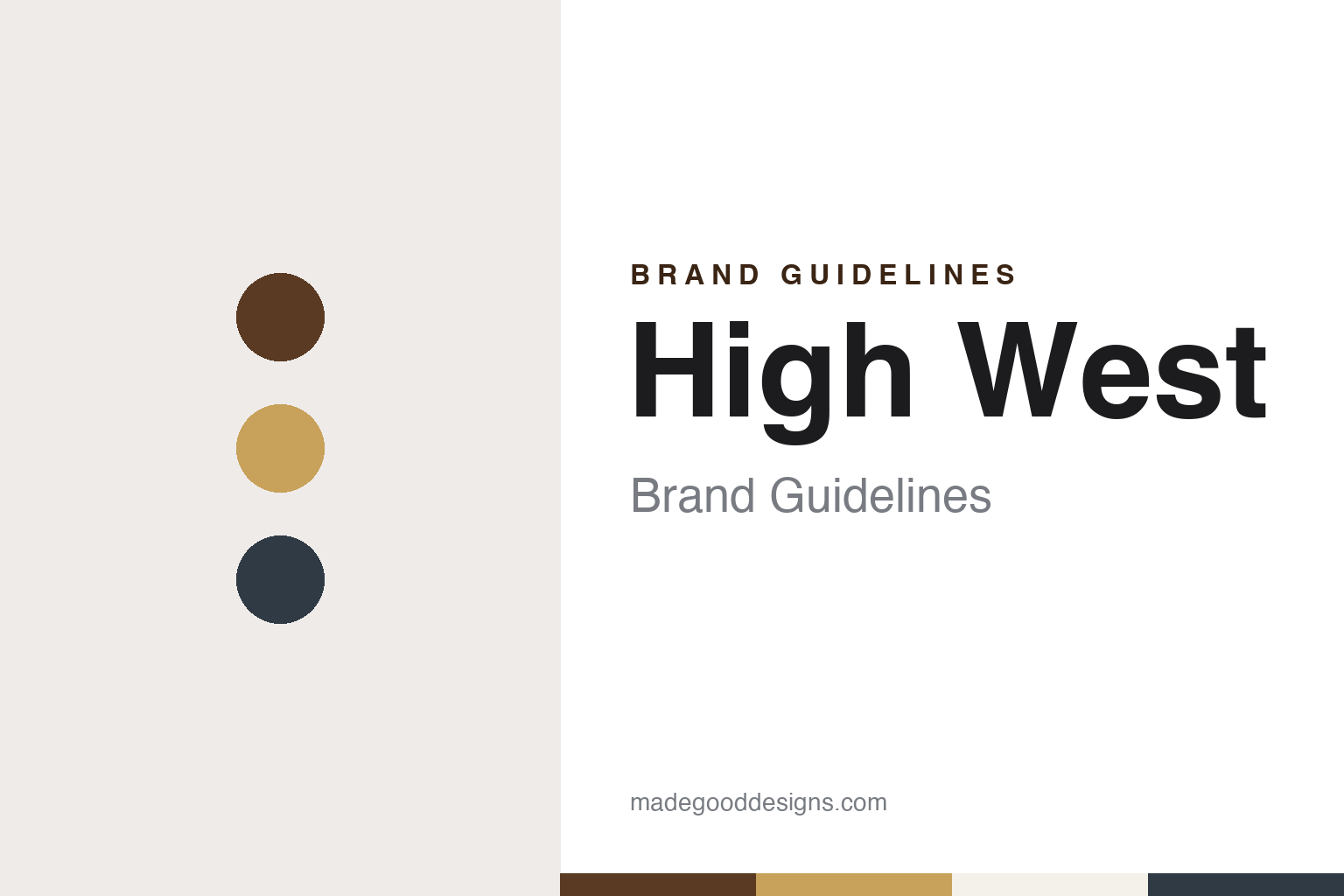 High West brand guidelines — abstract colour discs and material texture (original homage; not a High West product or logo)