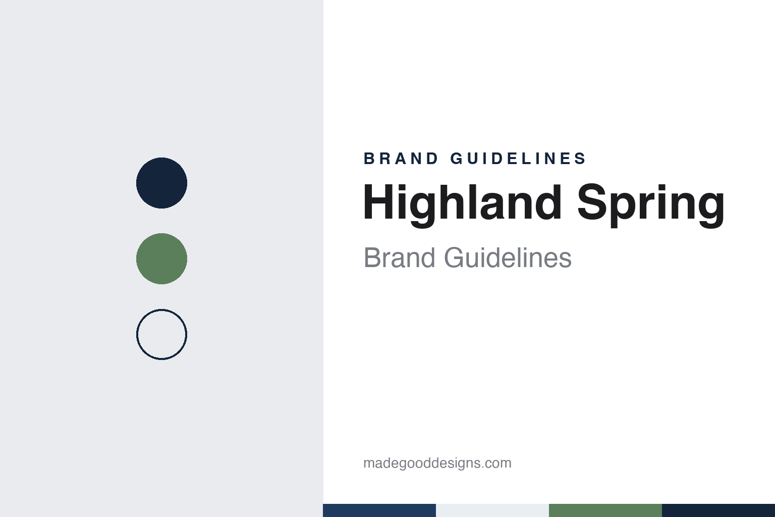 Highland Spring brand guidelines — abstract colour discs and material texture (original homage; not a Highland Spring product or logo)