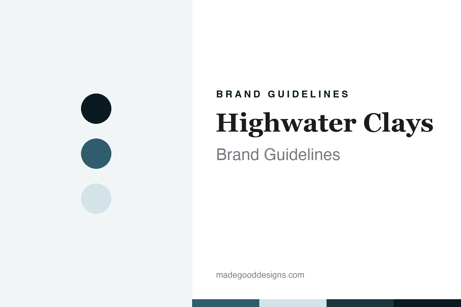 Highwater Clays Brand Guidelines: A Clay Maker the River Took