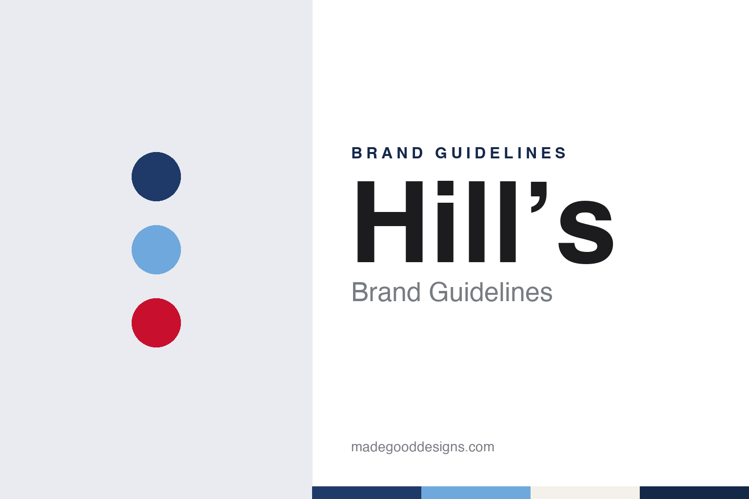 Hill’s brand guidelines — abstract colour discs and material texture (original homage; not a Hill’s product or logo)