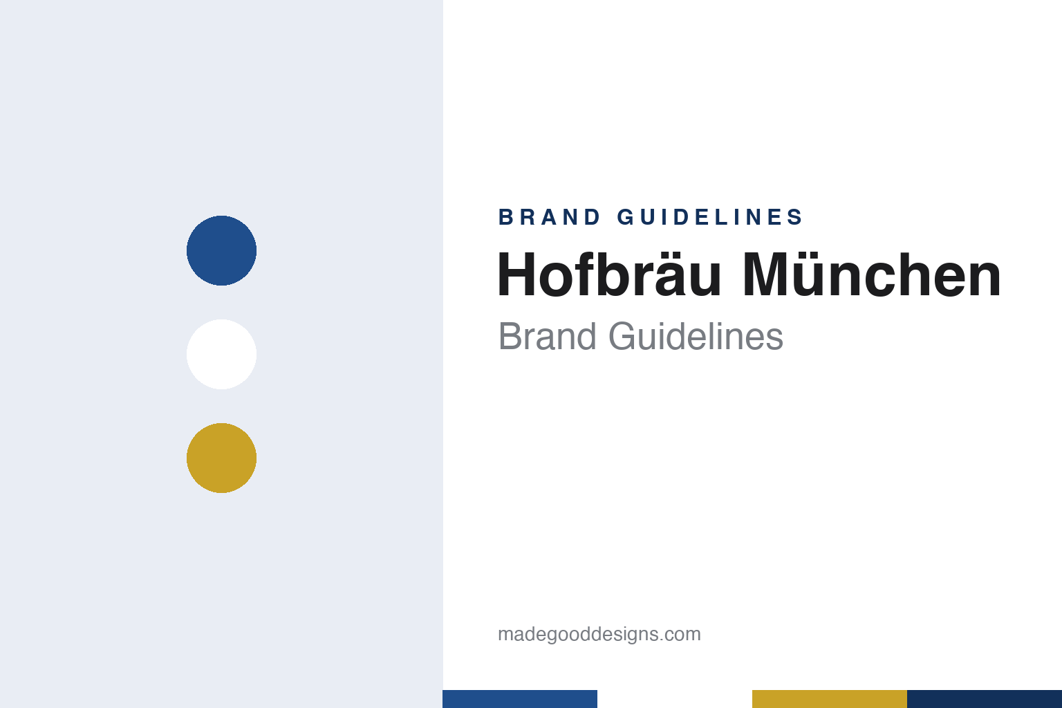 Hofbräu München brand guidelines — abstract colour discs and material texture (original homage; not a Hofbräu München product or logo)