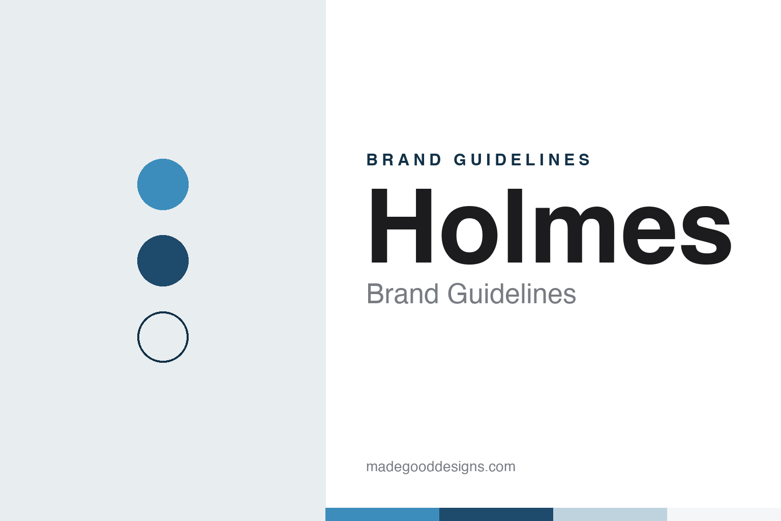 Holmes brand guidelines — abstract colour discs and material texture (original homage; not a Holmes product or logo)