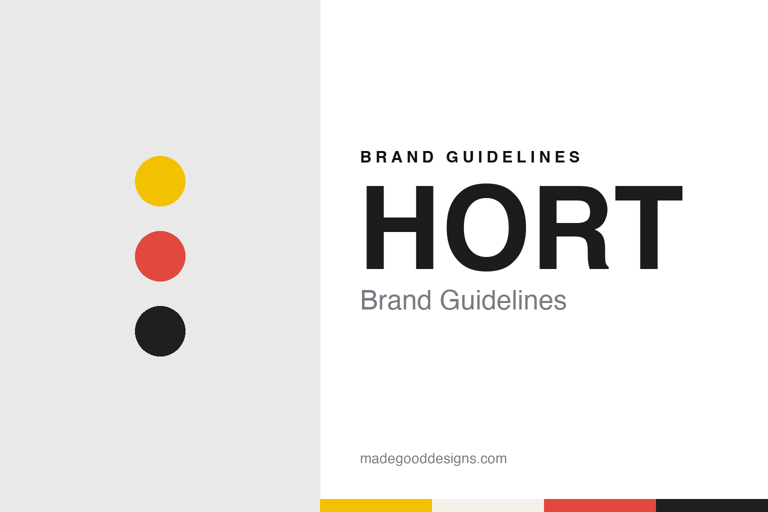 HORT Brand Guidelines: Eikes Grafischer Hort, Frankfurt 1994, Shortened to Hort