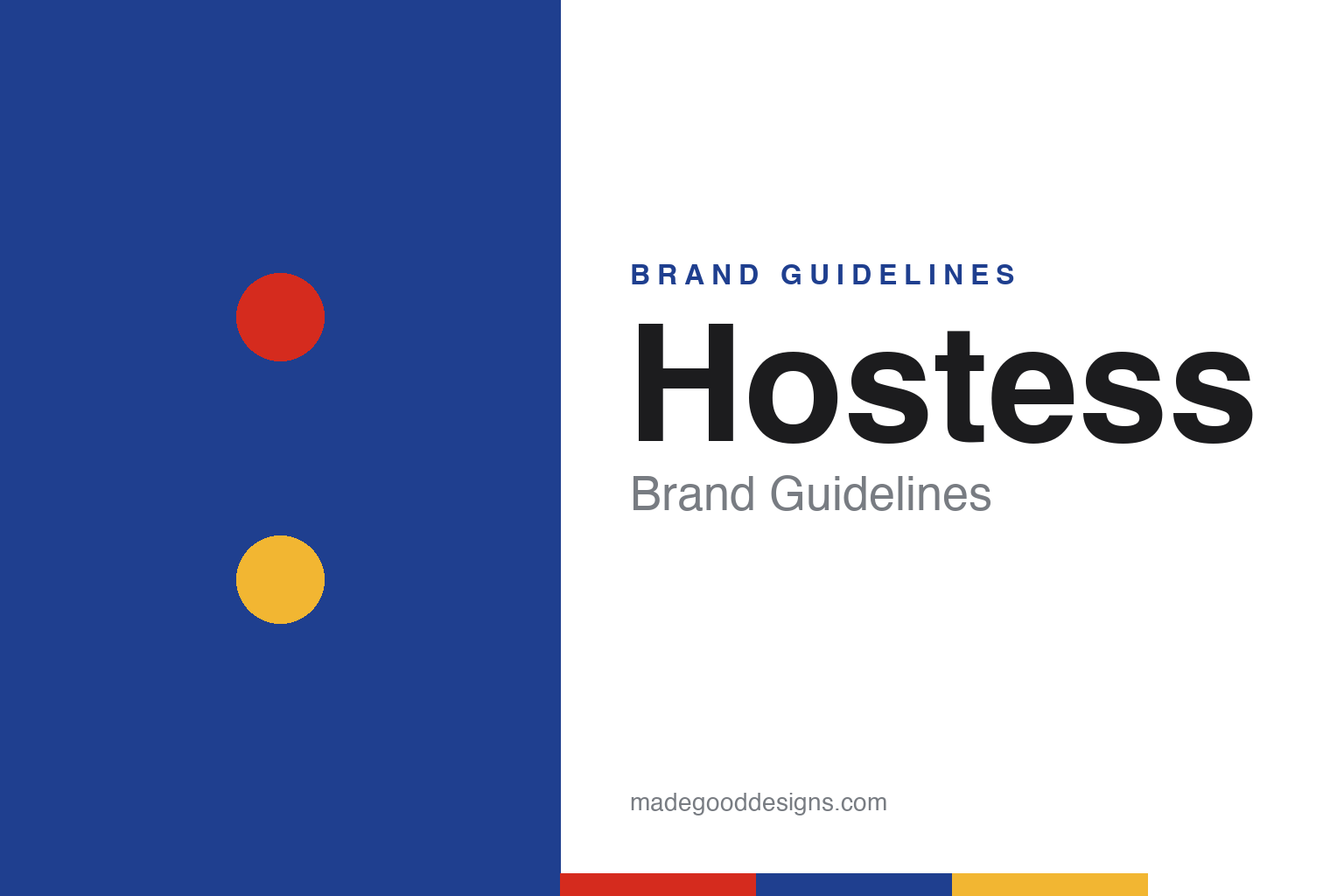 Hostess brand guidelines — abstract colour discs and material texture (original homage; not a Hostess product or logo)