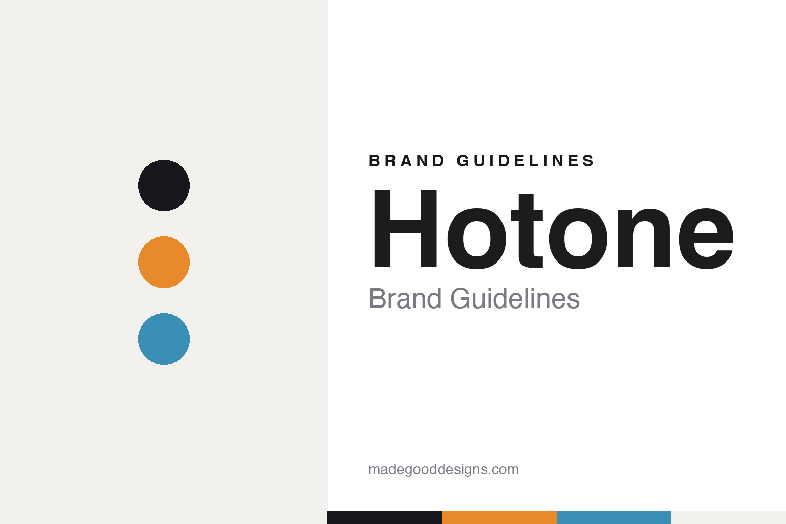 Hotone brand guidelines — abstract colour discs and material texture (original homage; not a Hotone product or logo)