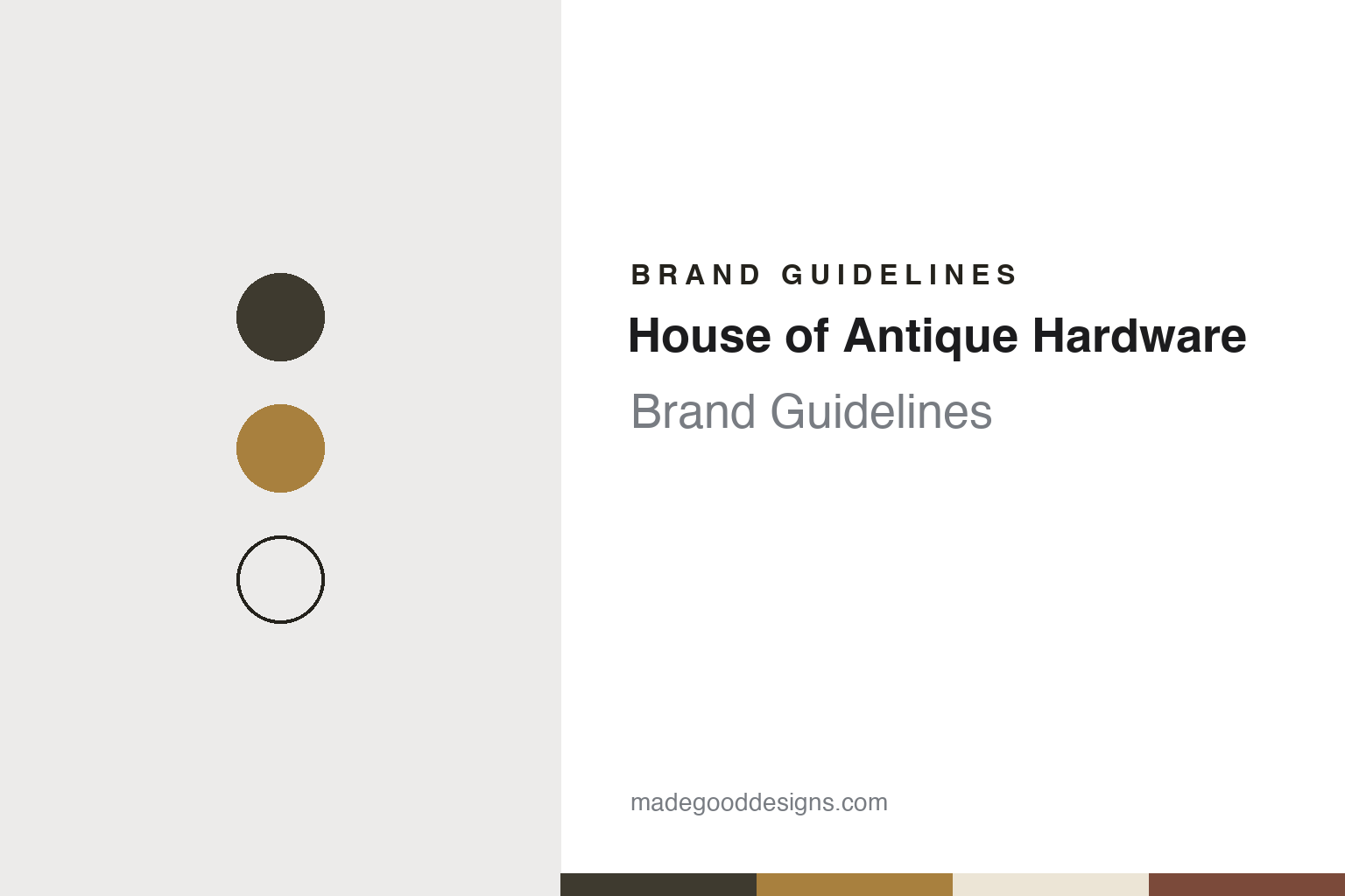 House of Antique Hardware Brand Guidelines: Portland Reproduction Hardware Since 1999