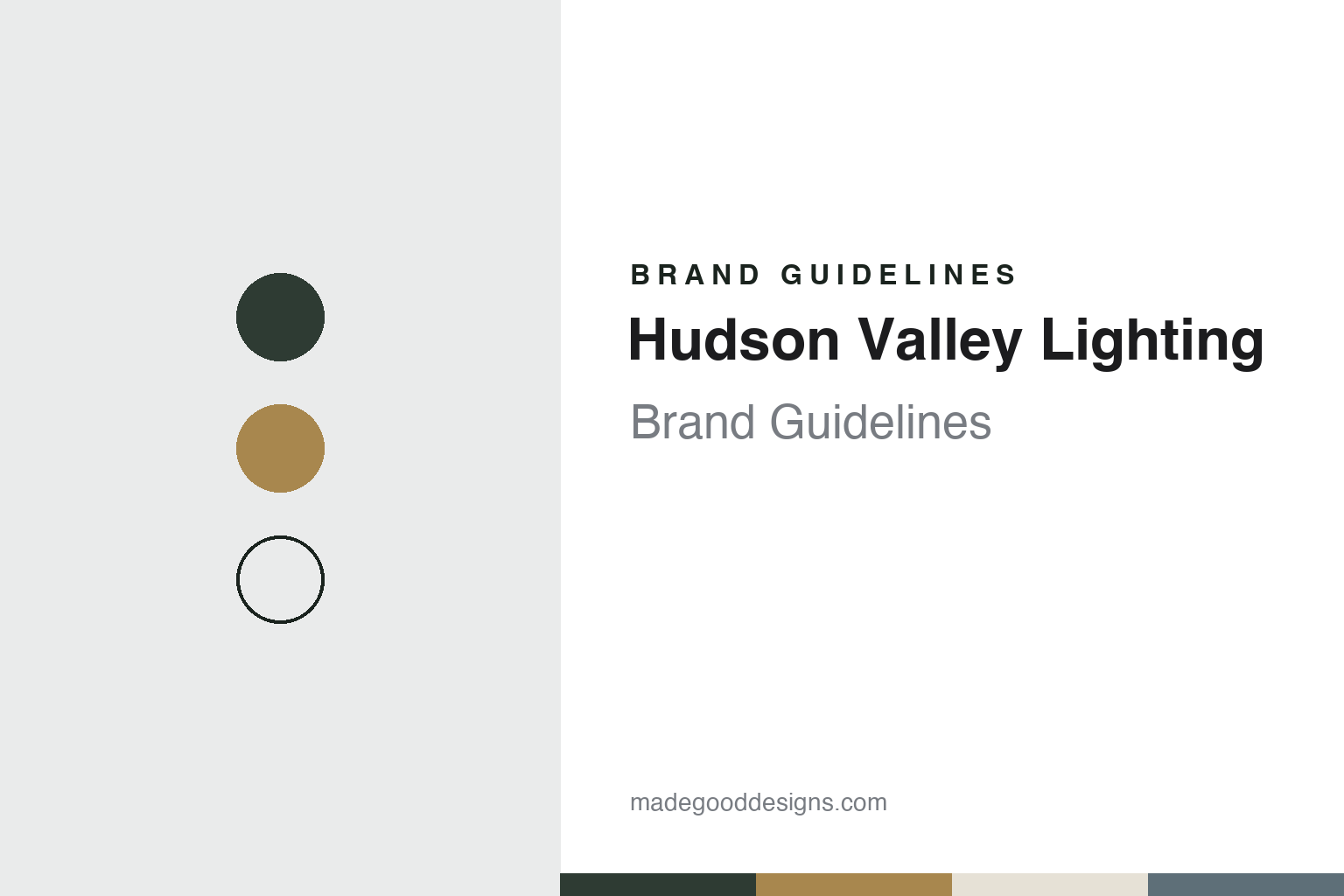 Hudson Valley Lighting Brand Guidelines: David Littman’s Lighting Group From the Hudson River Valley