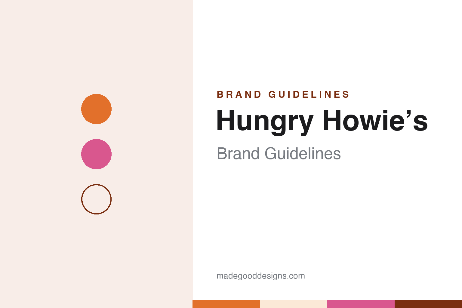 Hungry Howie’s brand guidelines — abstract colour discs and material texture (original homage; not a Hungry Howie’s product or logo)