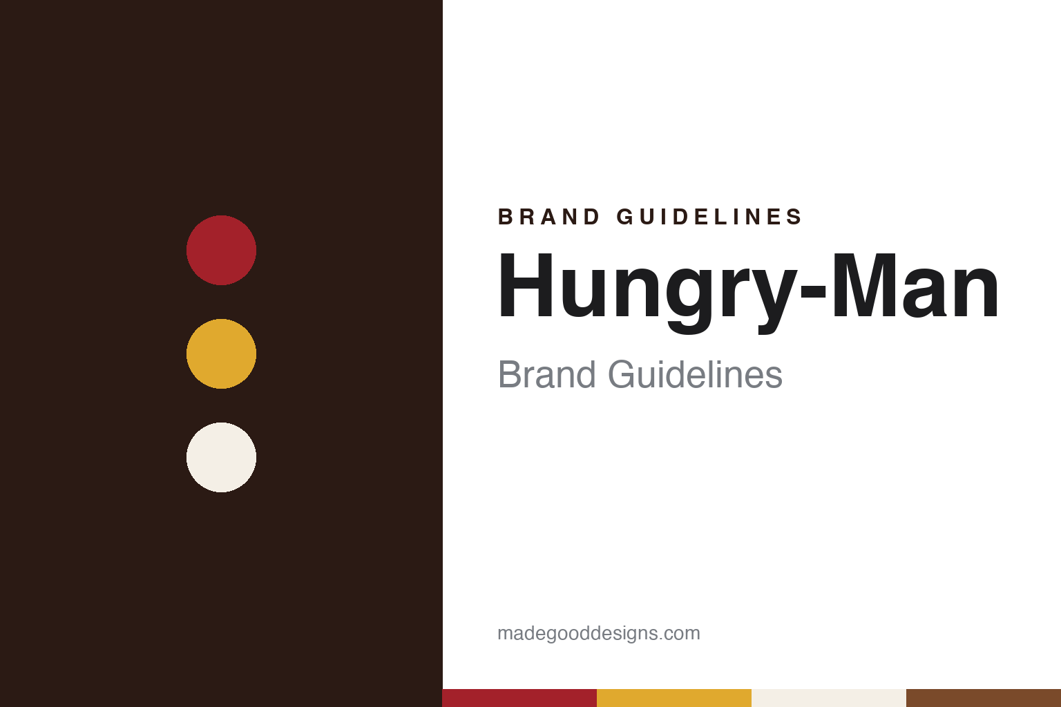 Hungry-Man Brand Guidelines: Swanson’s 1973 Big-Portion TV Dinner, Now Under Conagra