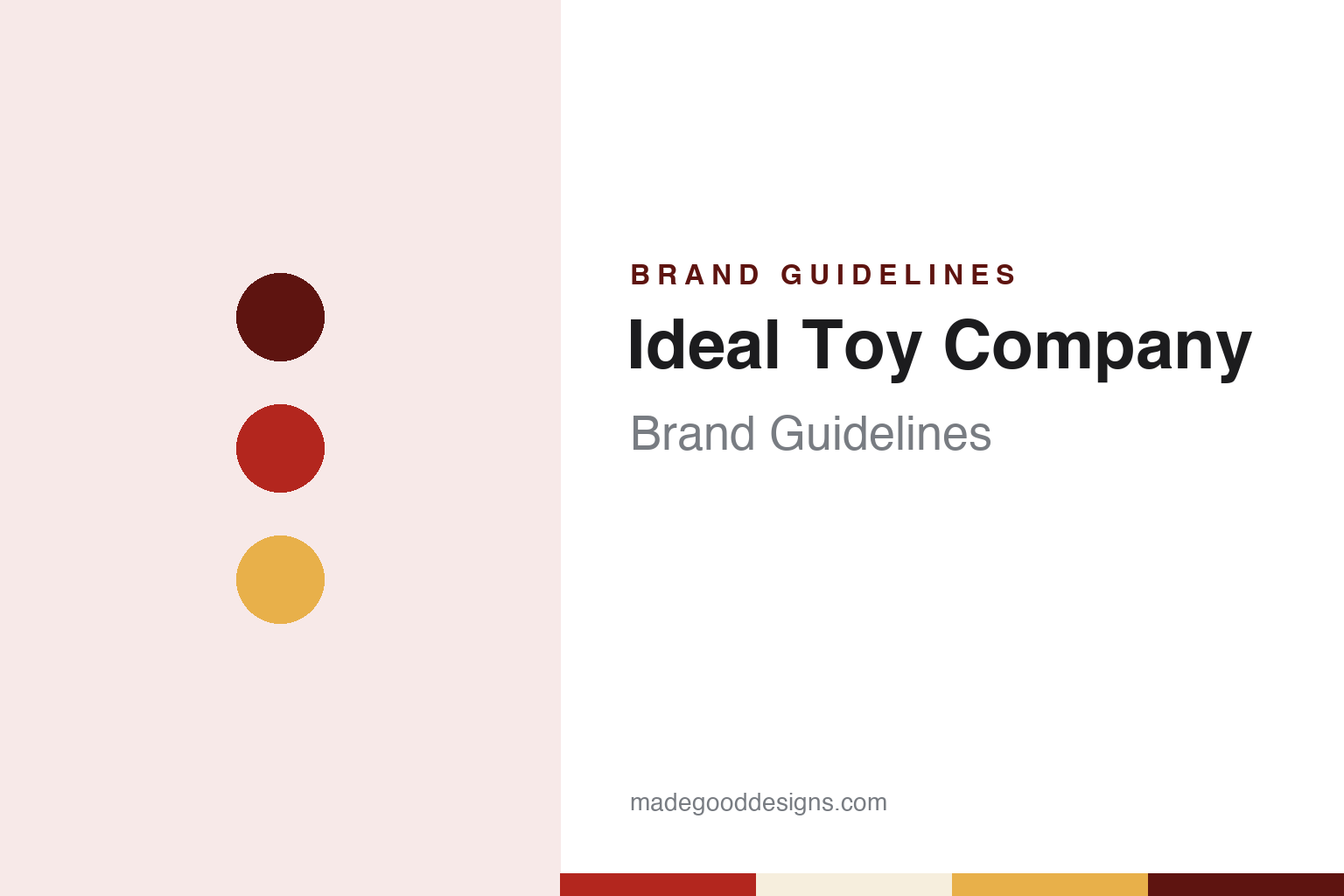 Ideal Toy Company brand guidelines — abstract colour discs and material texture (original homage; not a Ideal Toy Company product or logo)