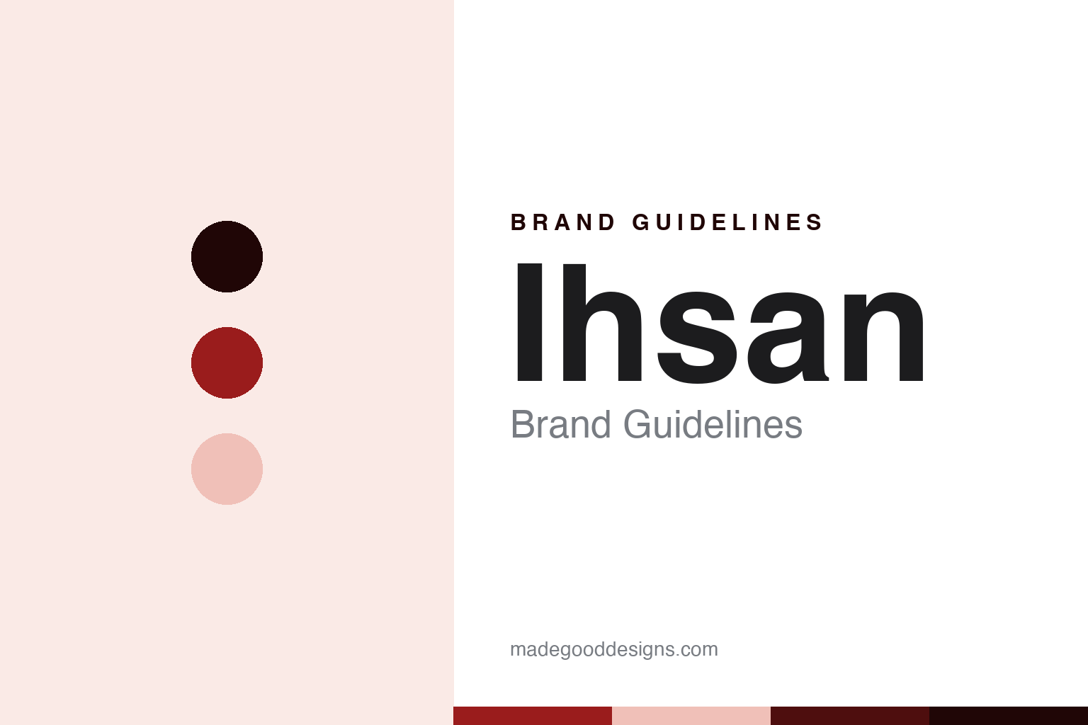 Ihsan brand guidelines — abstract colour discs and material texture (original homage; not a Ihsan product or logo)