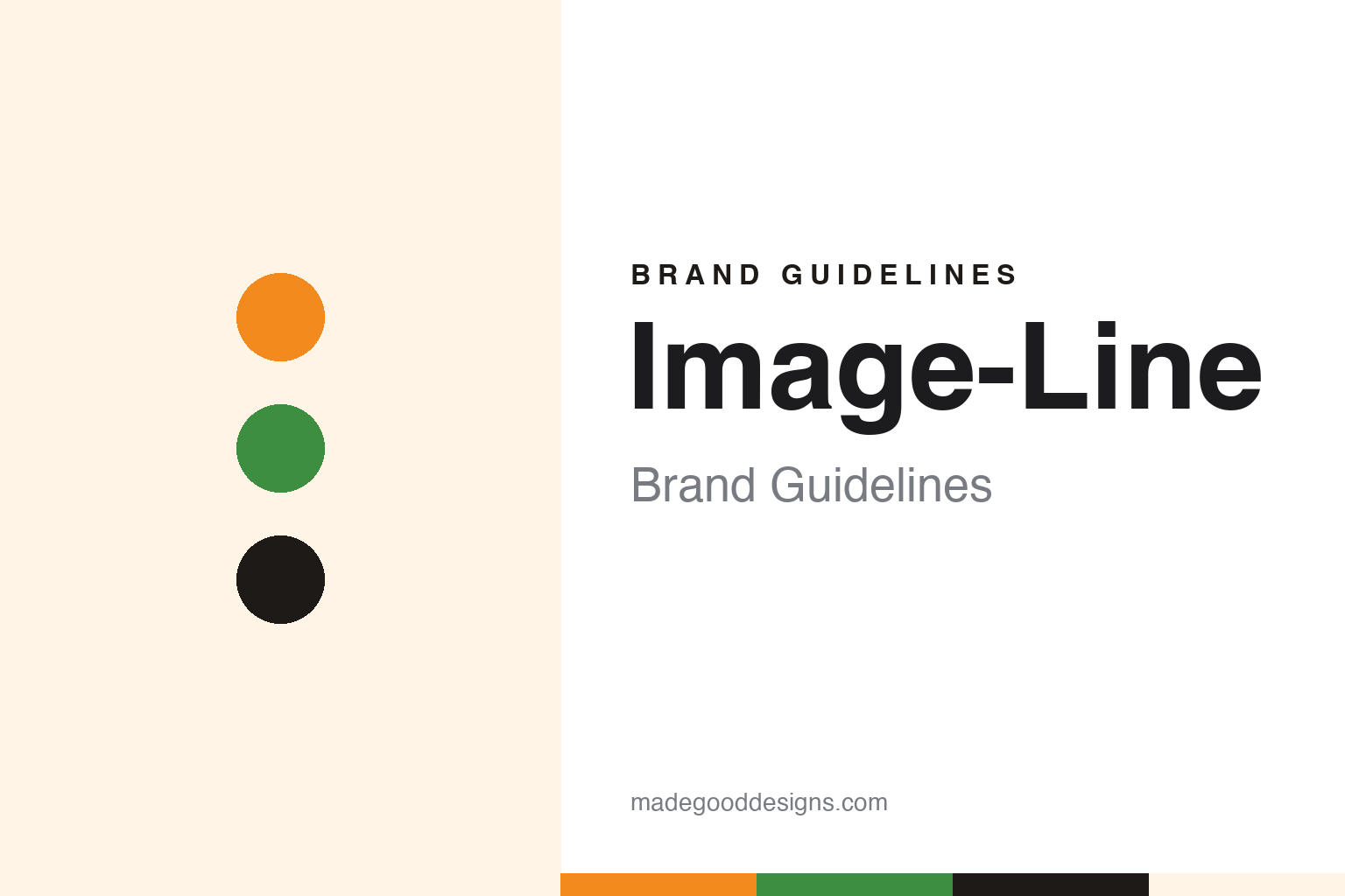 Image-Line brand guidelines — abstract colour discs and material texture (original homage; not a Image-Line product or logo)