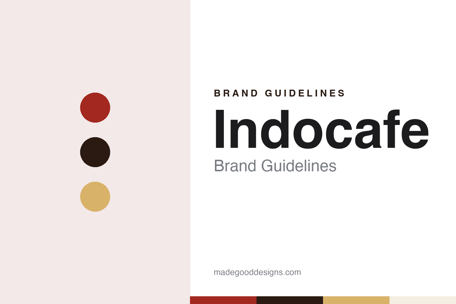 Indocafe brand guidelines — abstract colour discs and material texture (original homage; not a Indocafe product or logo)