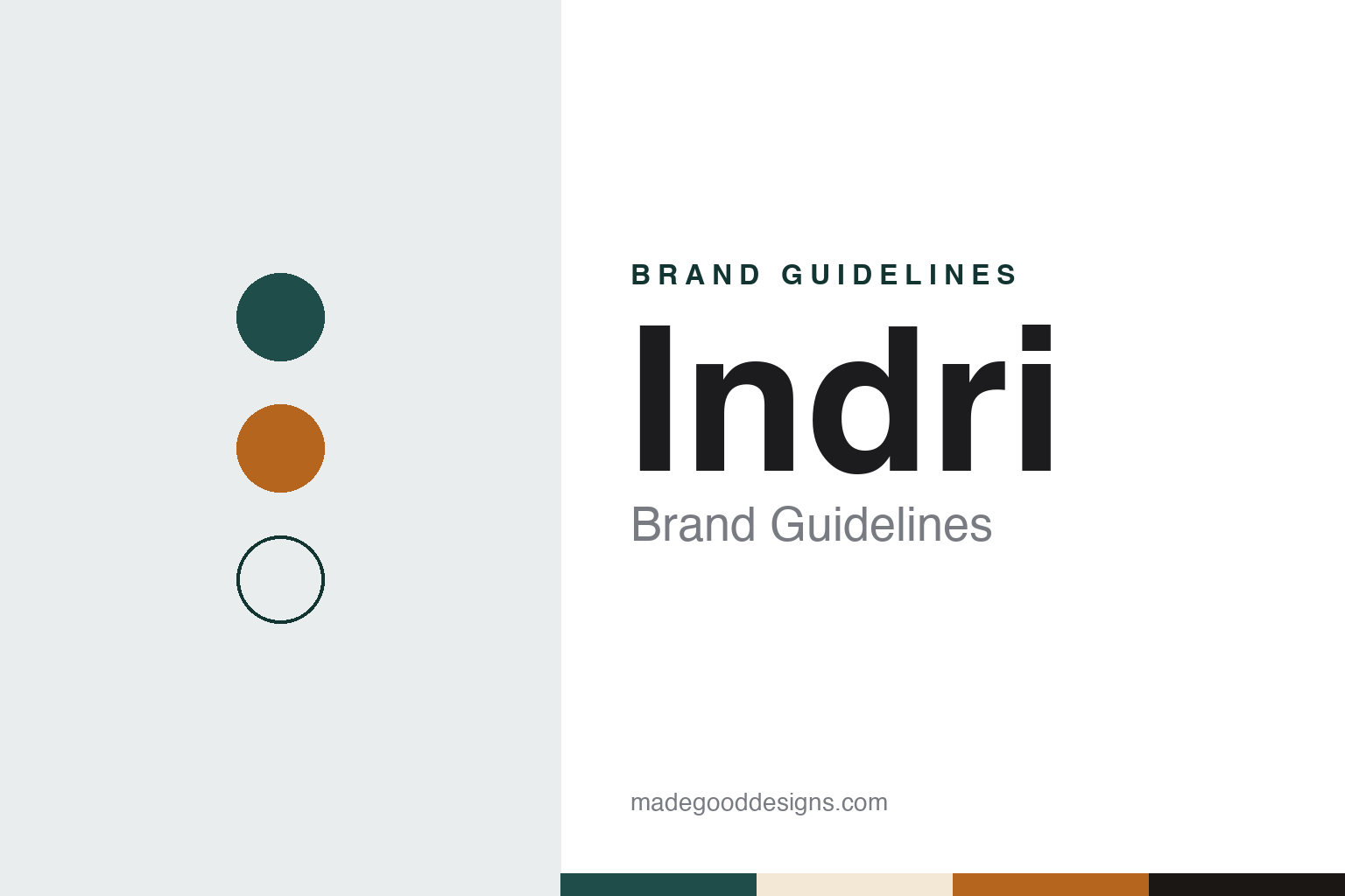 Indri brand guidelines — abstract colour discs and material texture (original homage; not a Indri product or logo)