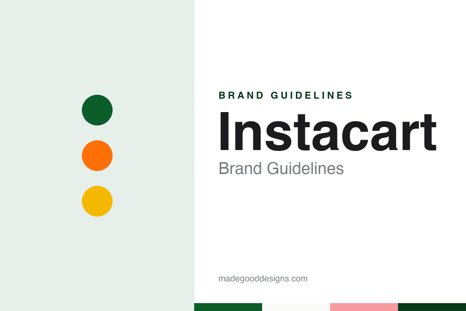Instacart brand guidelines — abstract colour discs and material texture (original homage; not a Instacart product or logo)