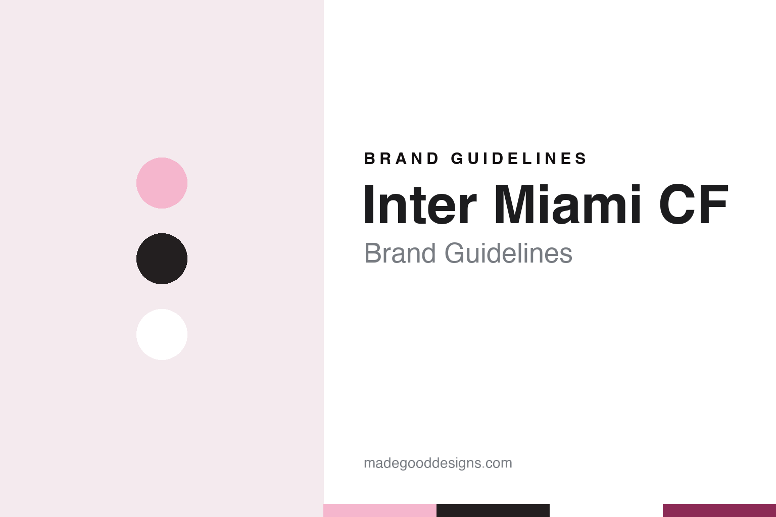 Inter Miami CF brand guidelines — abstract colour discs and material texture (original homage; not a Inter Miami CF product or logo)