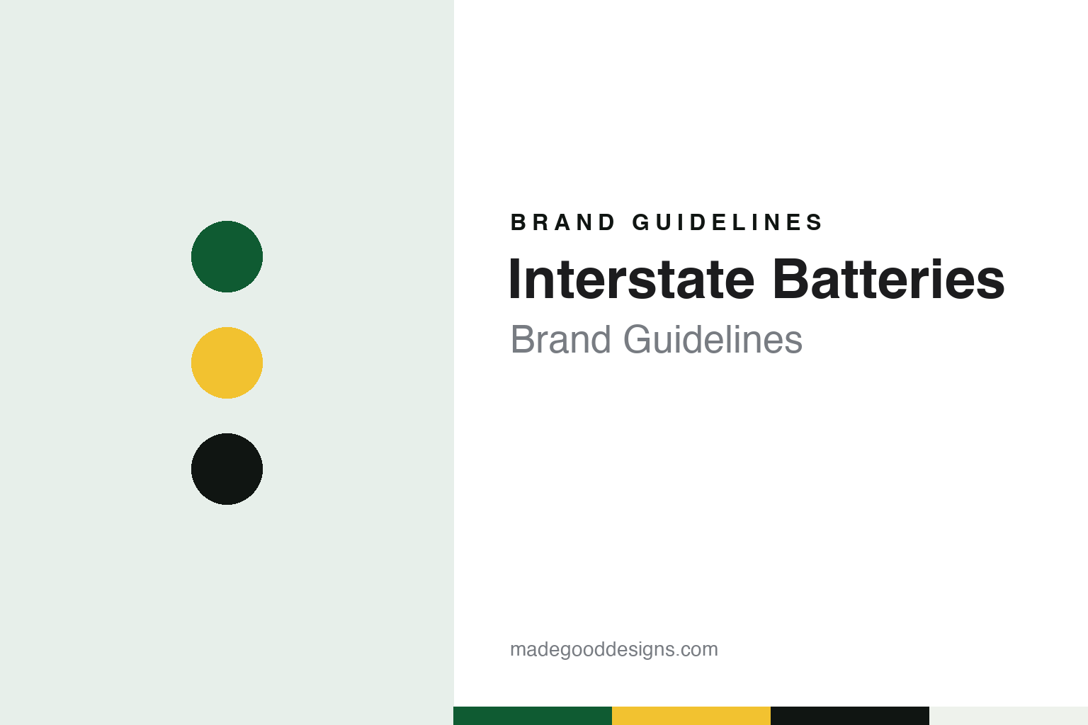 Interstate Batteries brand guidelines — abstract colour discs and material texture (original homage; not a Interstate Batteries product or logo)