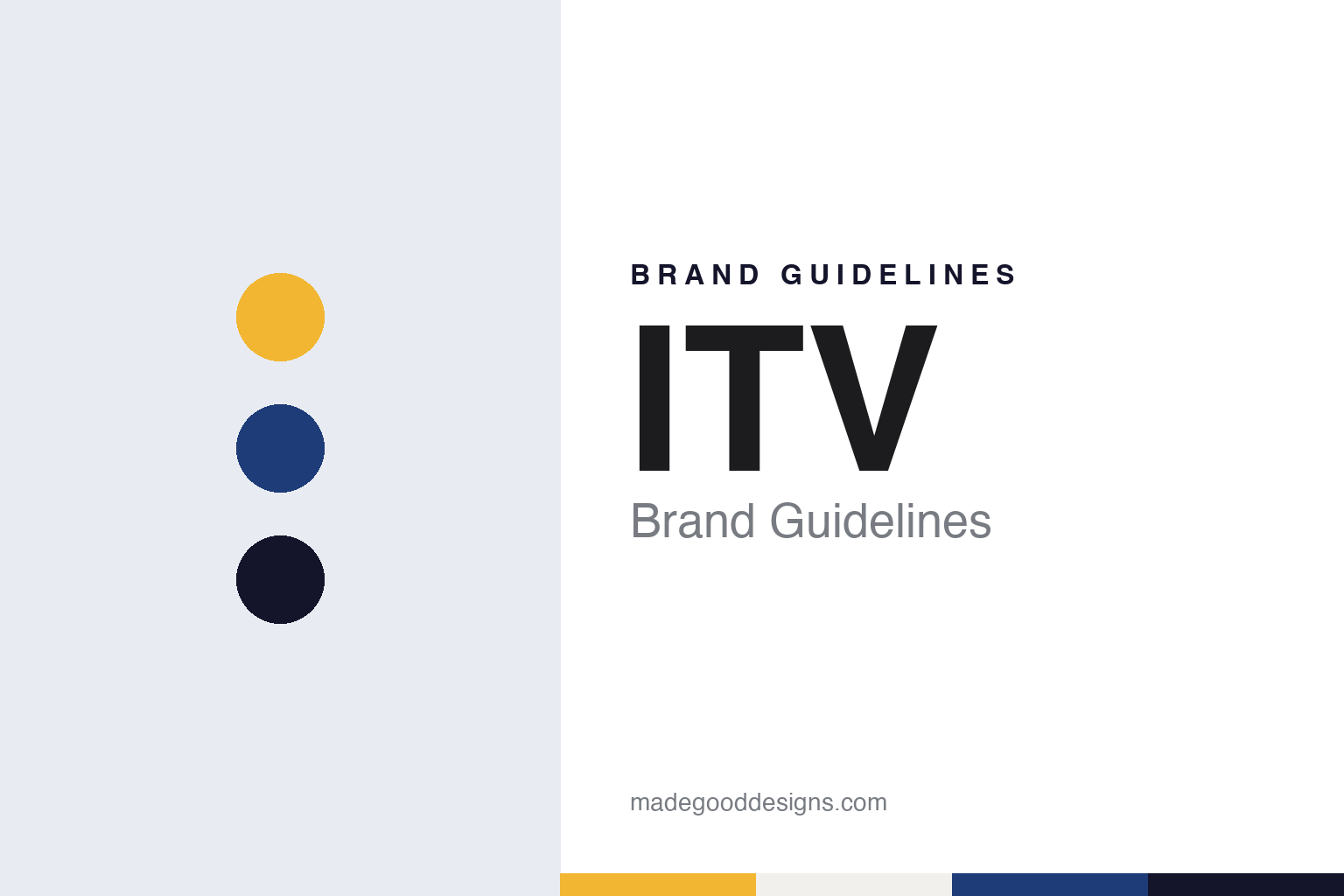 ITV brand guidelines — abstract colour discs and material texture (original homage; not a ITV product or logo)