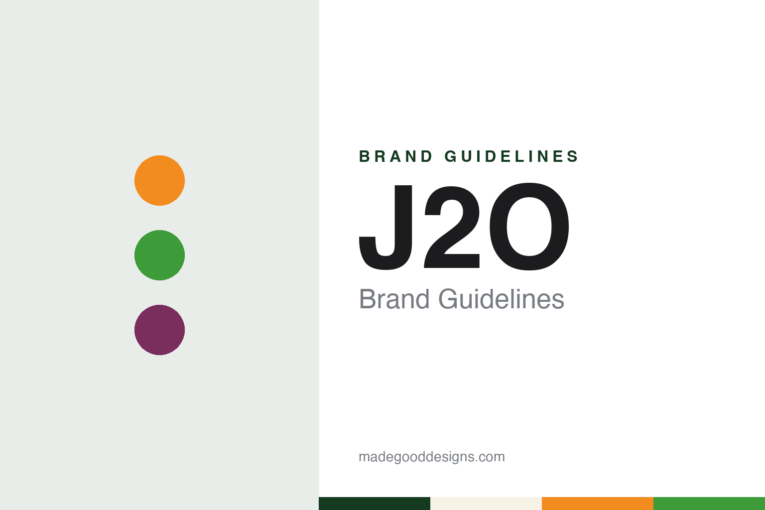 J2O brand guidelines — abstract colour discs and material texture (original homage; not a J2O product or logo)