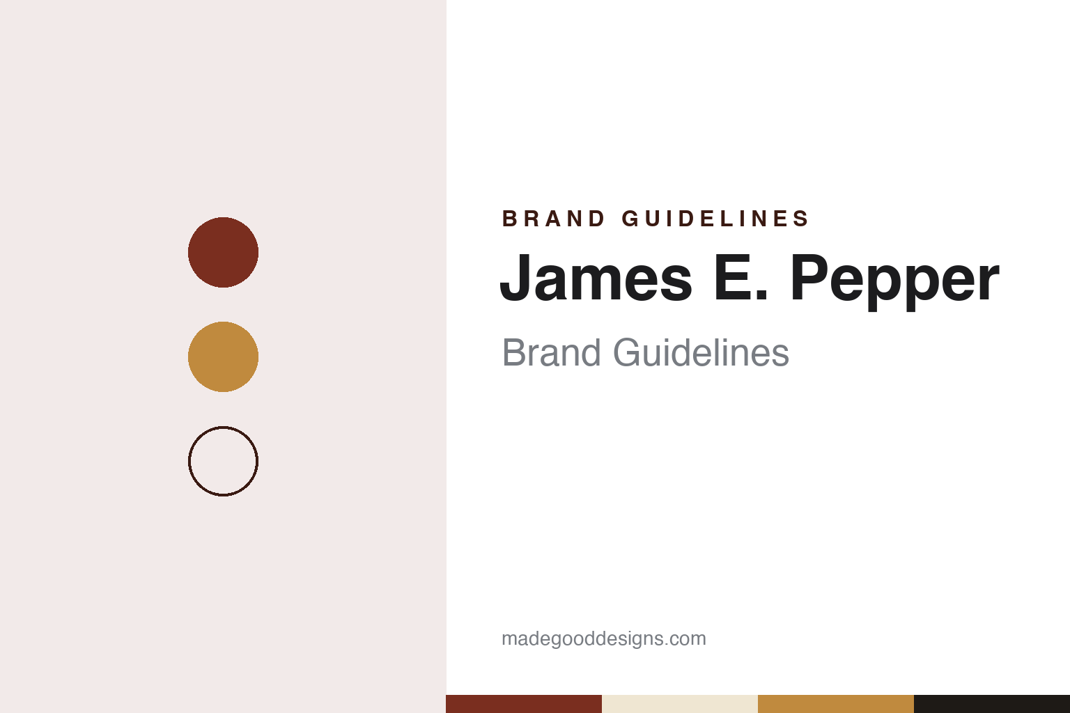 James E. Pepper Brand Guidelines: The Lexington Whiskey Name Revived in 2008