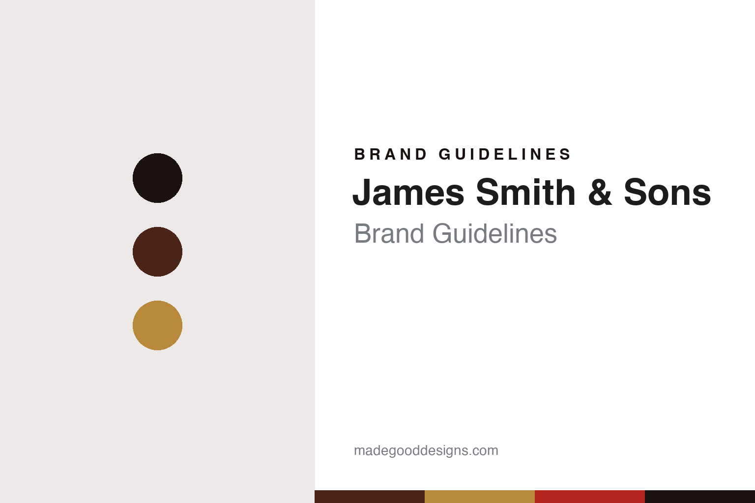 James Smith & Sons brand guidelines — abstract colour discs and material texture (original homage; not a James Smith & Sons product or logo)