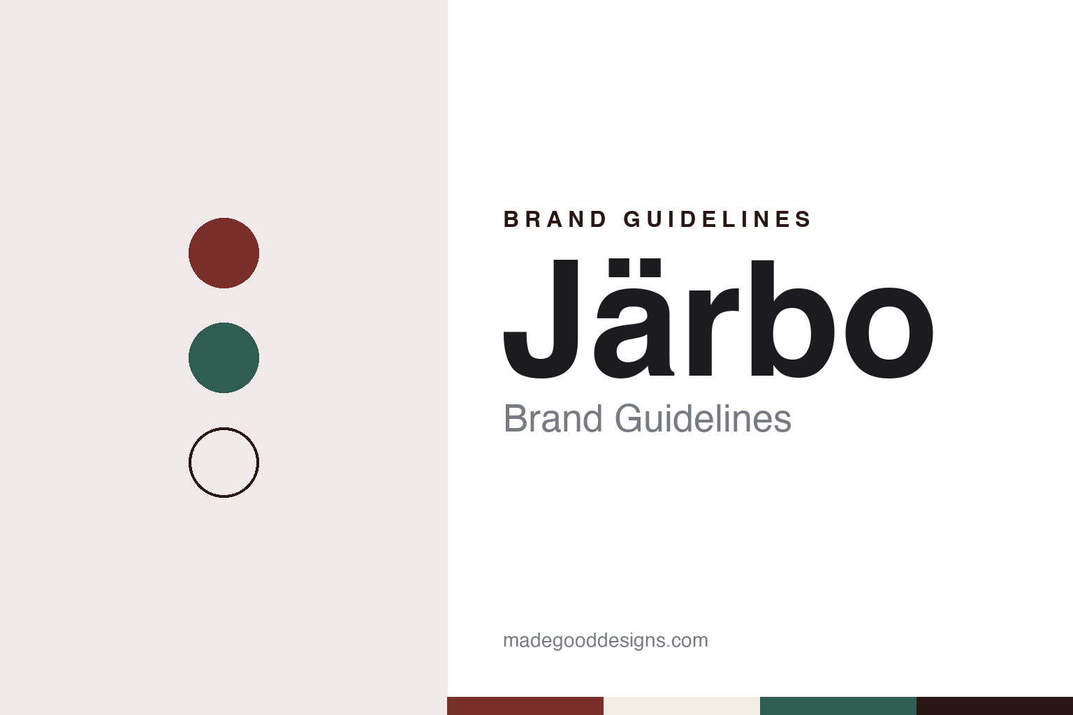 Järbo brand guidelines — abstract colour discs and material texture (original homage; not a Järbo product or logo)