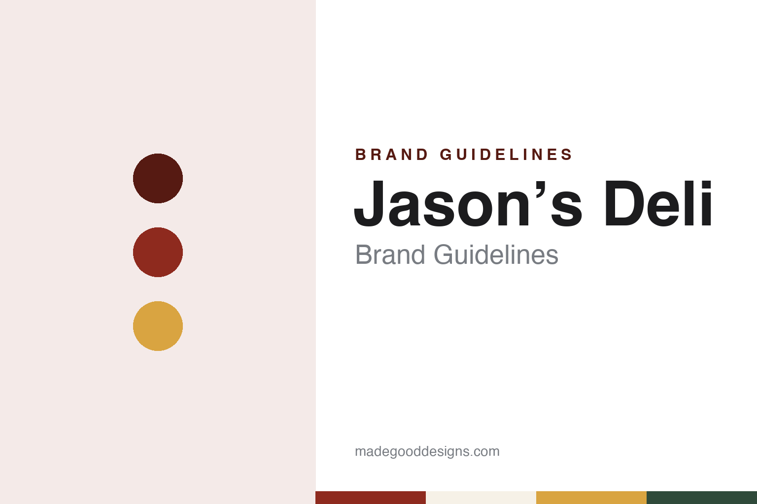 Jason’s Deli brand guidelines — abstract colour discs and material texture (original homage; not a Jason’s Deli product or logo)