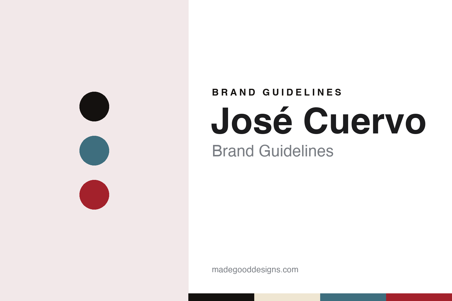 José Cuervo brand guidelines — abstract colour discs and material texture (original homage; not a José Cuervo product or logo)