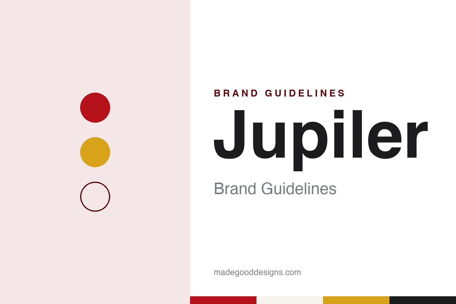 Jupiler brand guidelines — abstract colour discs and material texture (original homage; not a Jupiler product or logo)