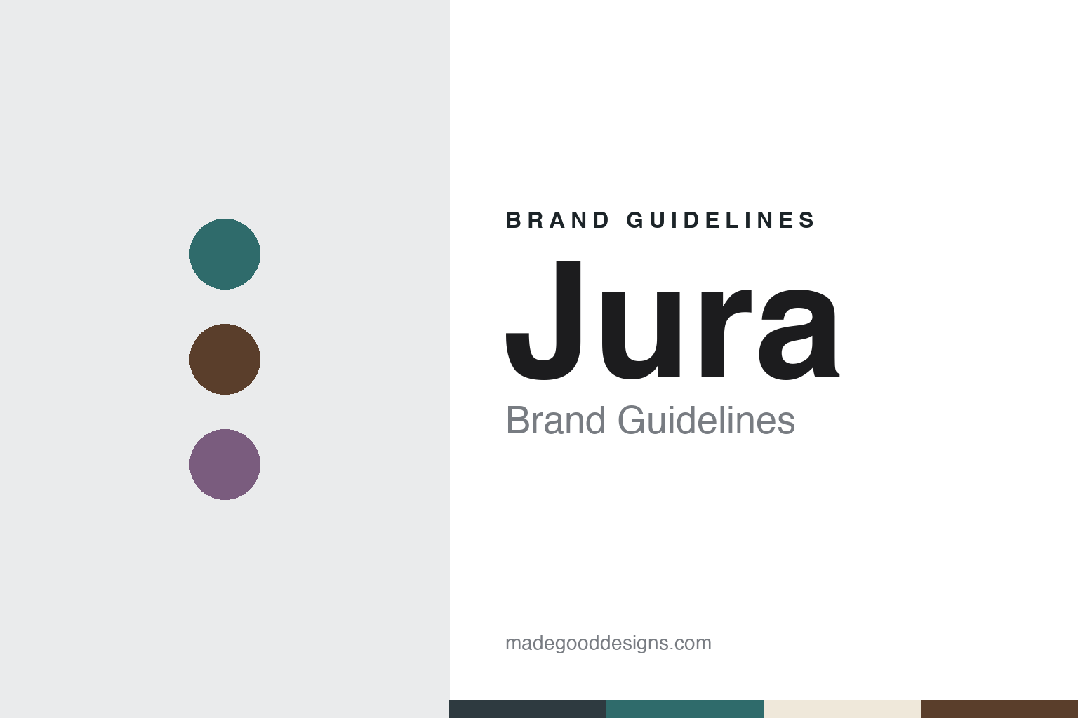 Jura brand guidelines — abstract colour discs and material texture (original homage; not a Jura product or logo)