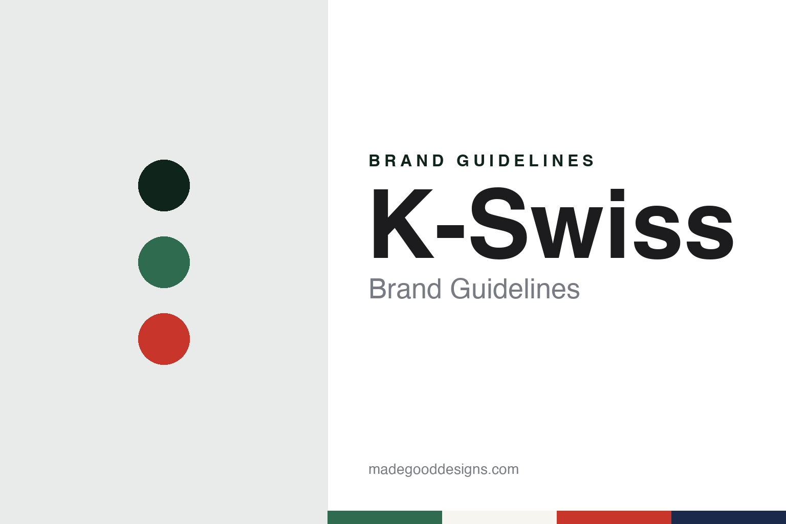 K-Swiss Brand Guidelines: The Five Stripes of the 1966 Classic