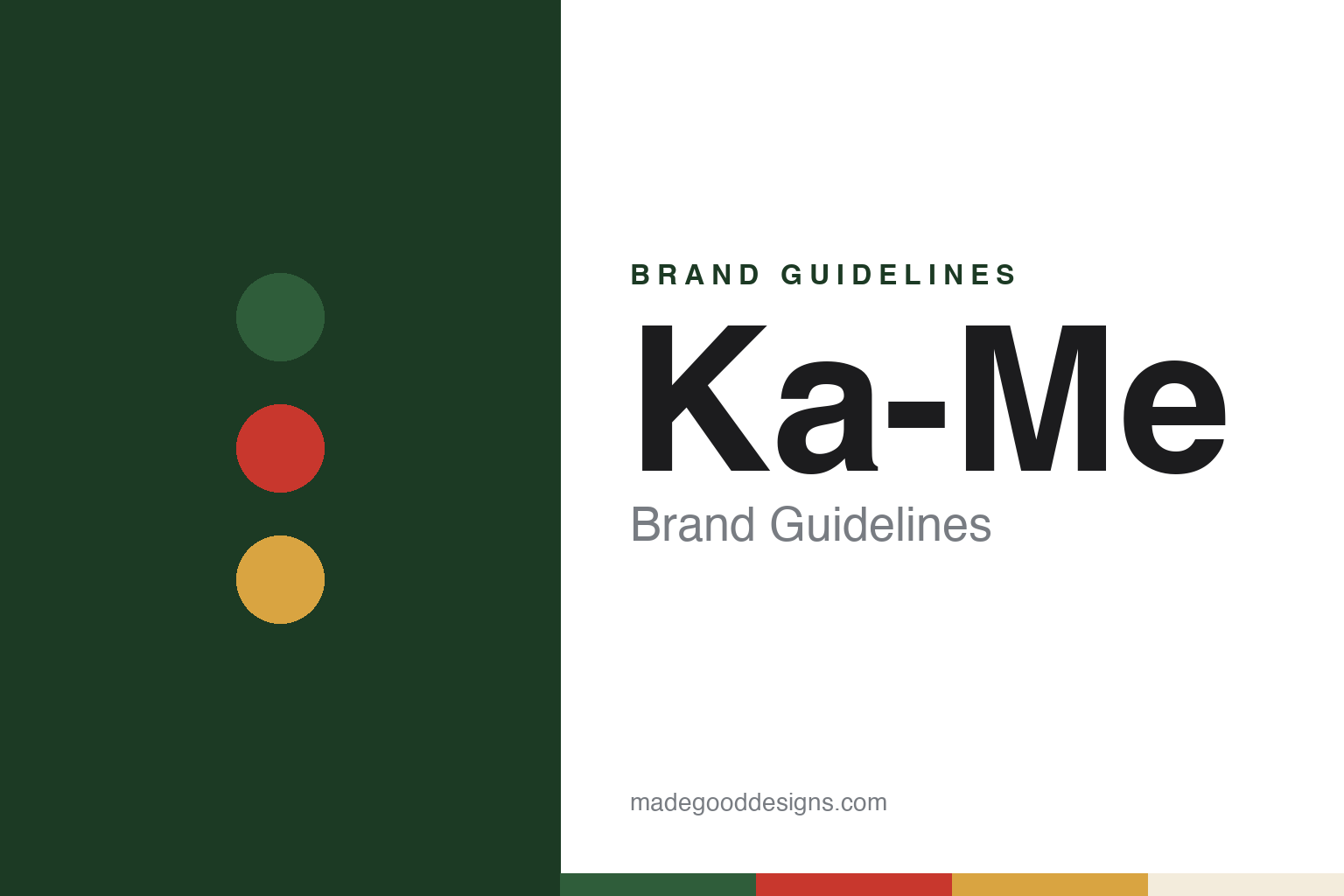 Ka-Me Brand Guidelines: A Japanese Turtle, Liberty Richter and PANOS Brands