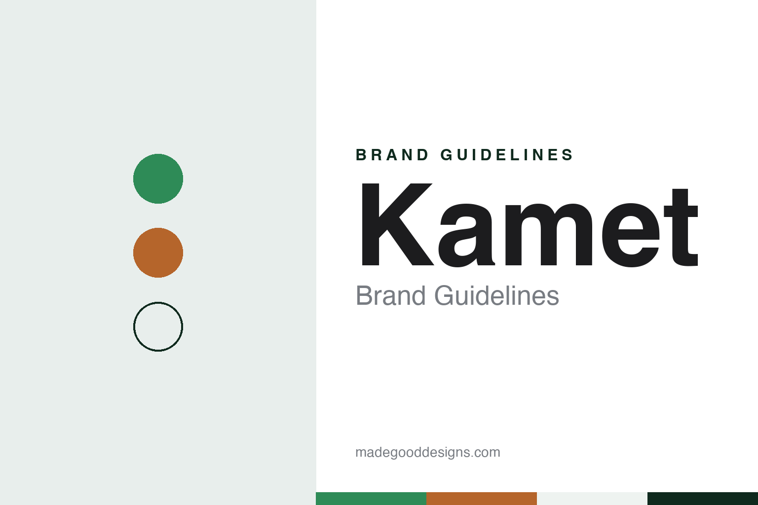 Kamet brand guidelines — abstract colour discs and material texture (original homage; not a Kamet product or logo)