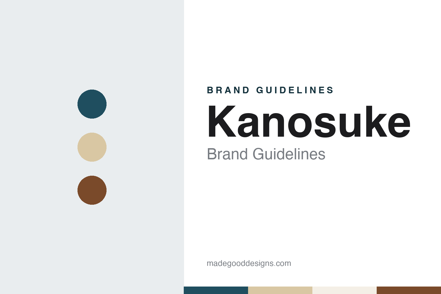 Kanosuke brand guidelines — abstract colour discs and material texture (original homage; not a Kanosuke product or logo)