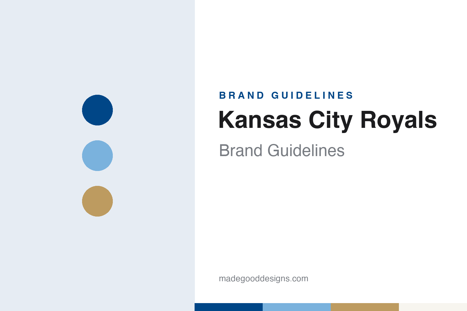Kansas City Royals brand guidelines — abstract colour discs and material texture (original homage; not a Kansas City Royals product or logo)