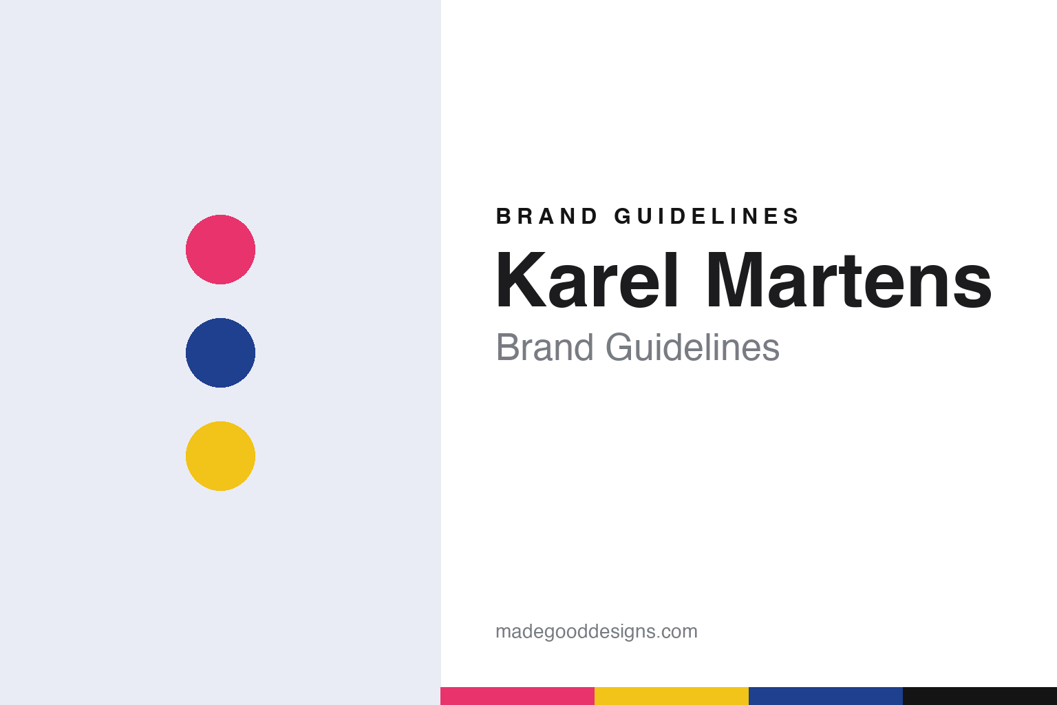 Karel Martens brand guidelines — abstract colour discs and material texture (original homage; not a Karel Martens product or logo)