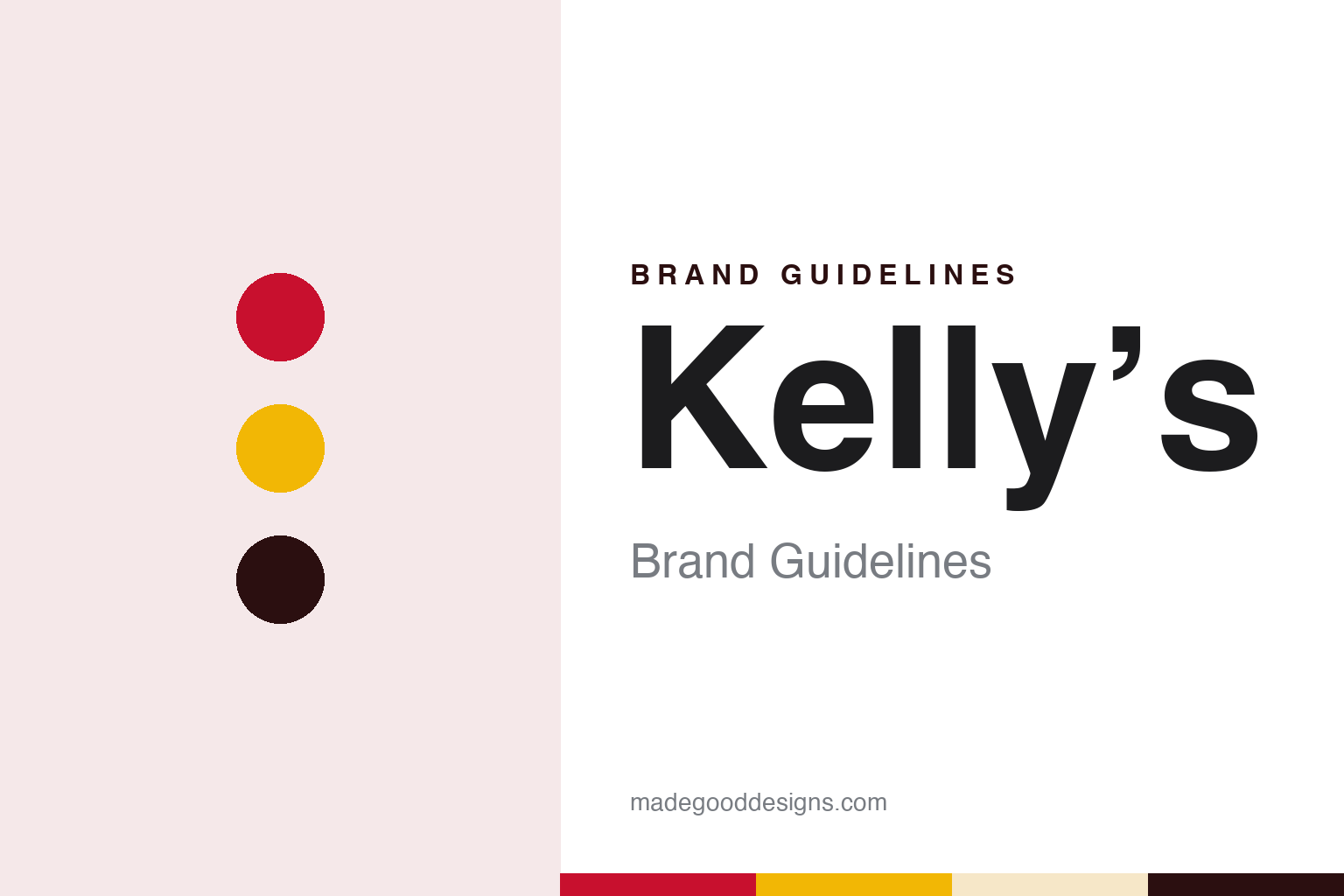Kelly’s brand guidelines — abstract colour discs and material texture (original homage; not a Kelly’s product or logo)