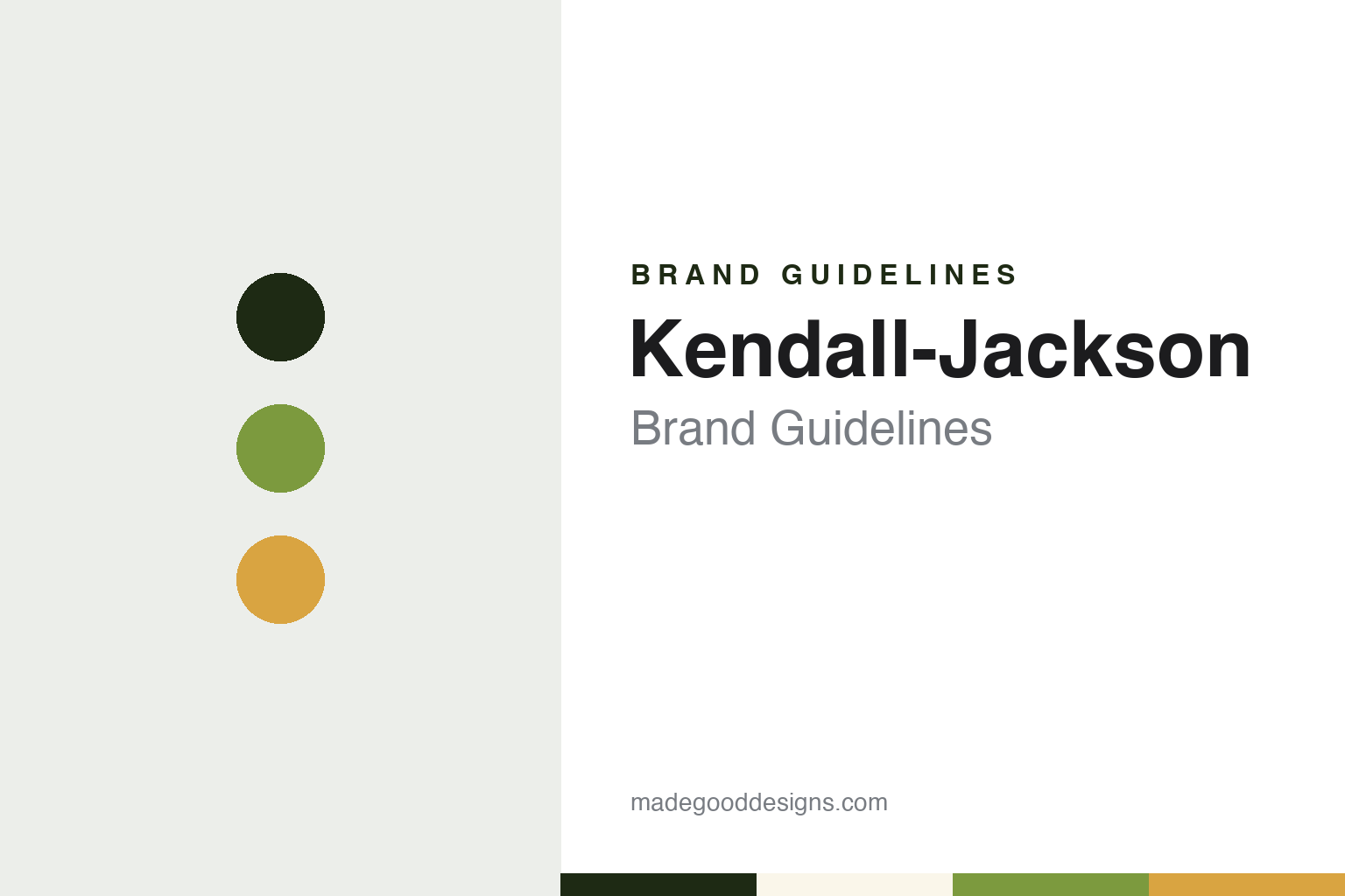 Kendall-Jackson Brand Guidelines: The Lakeport Chardonnay Under a Grape Leaf, Since 1982