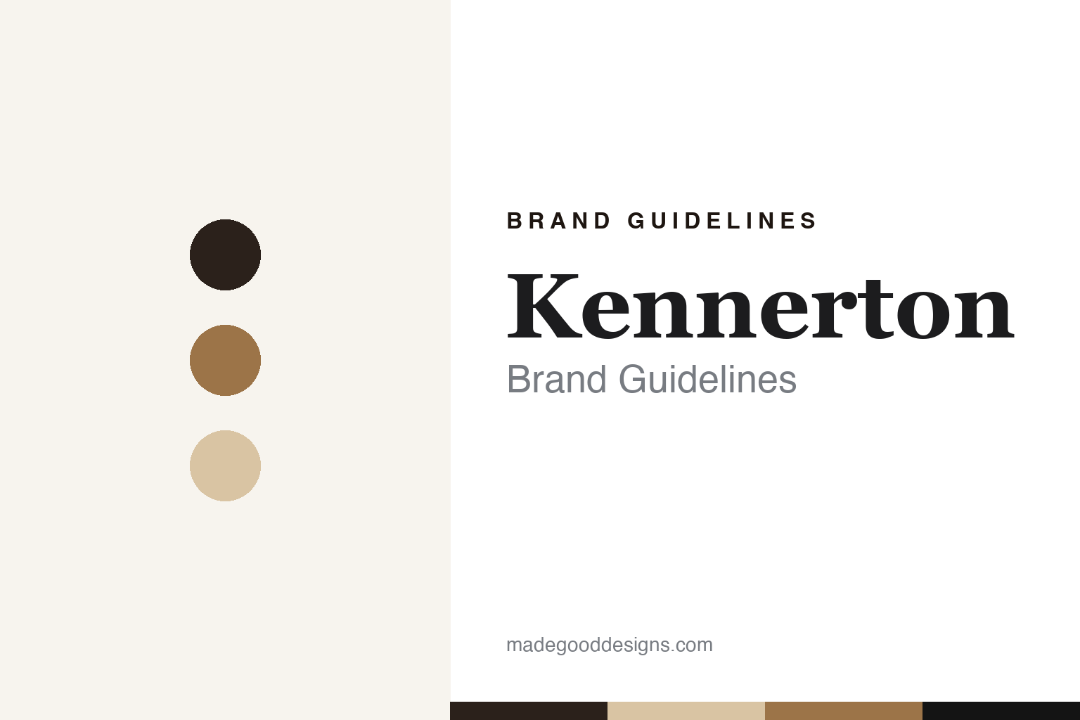 Kennerton brand guidelines — abstract colour discs and material texture (original homage; not a Kennerton product or logo)