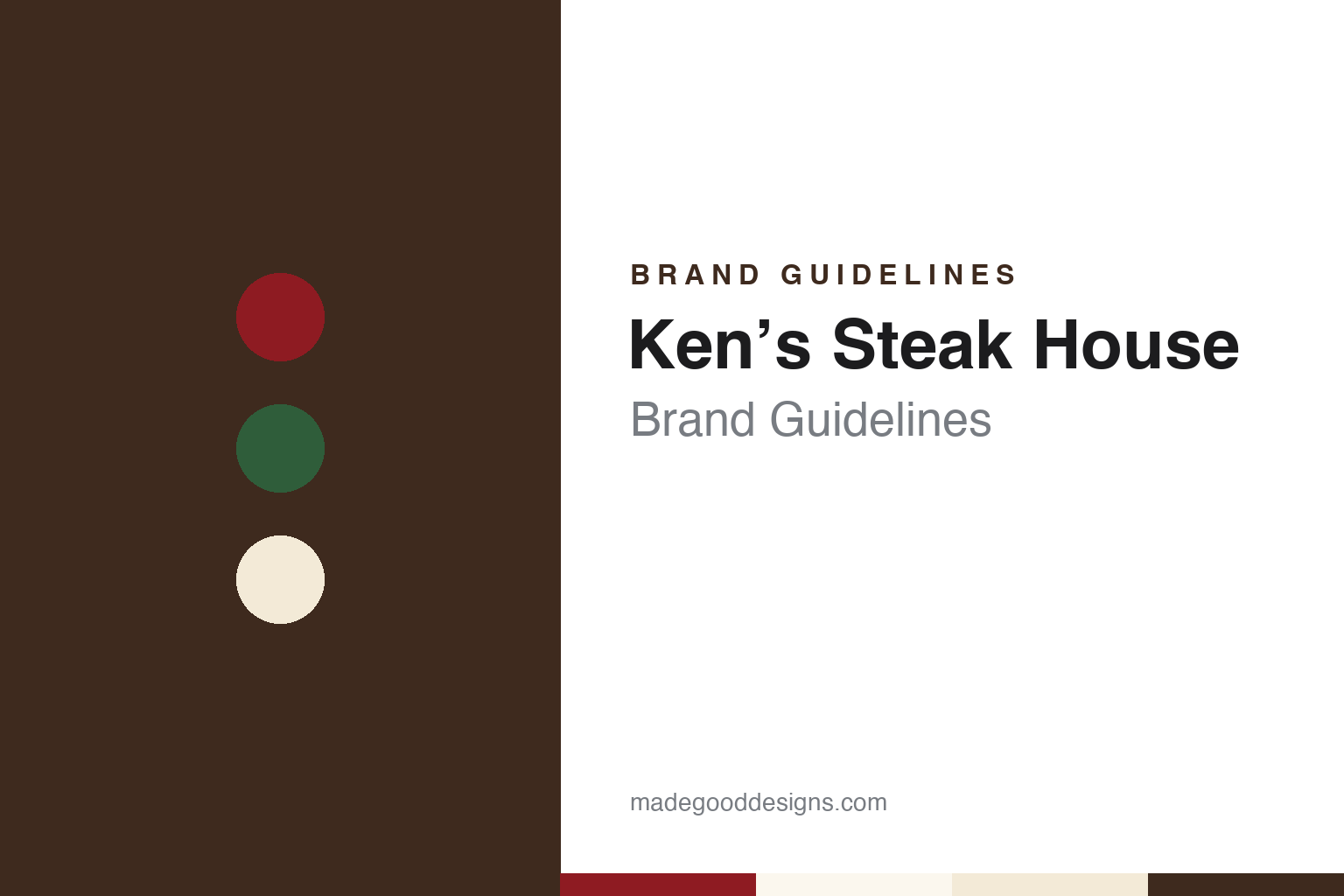 Ken’s Steak House Brand Guidelines: A Framingham Restaurant’s Dressing in a Bottle