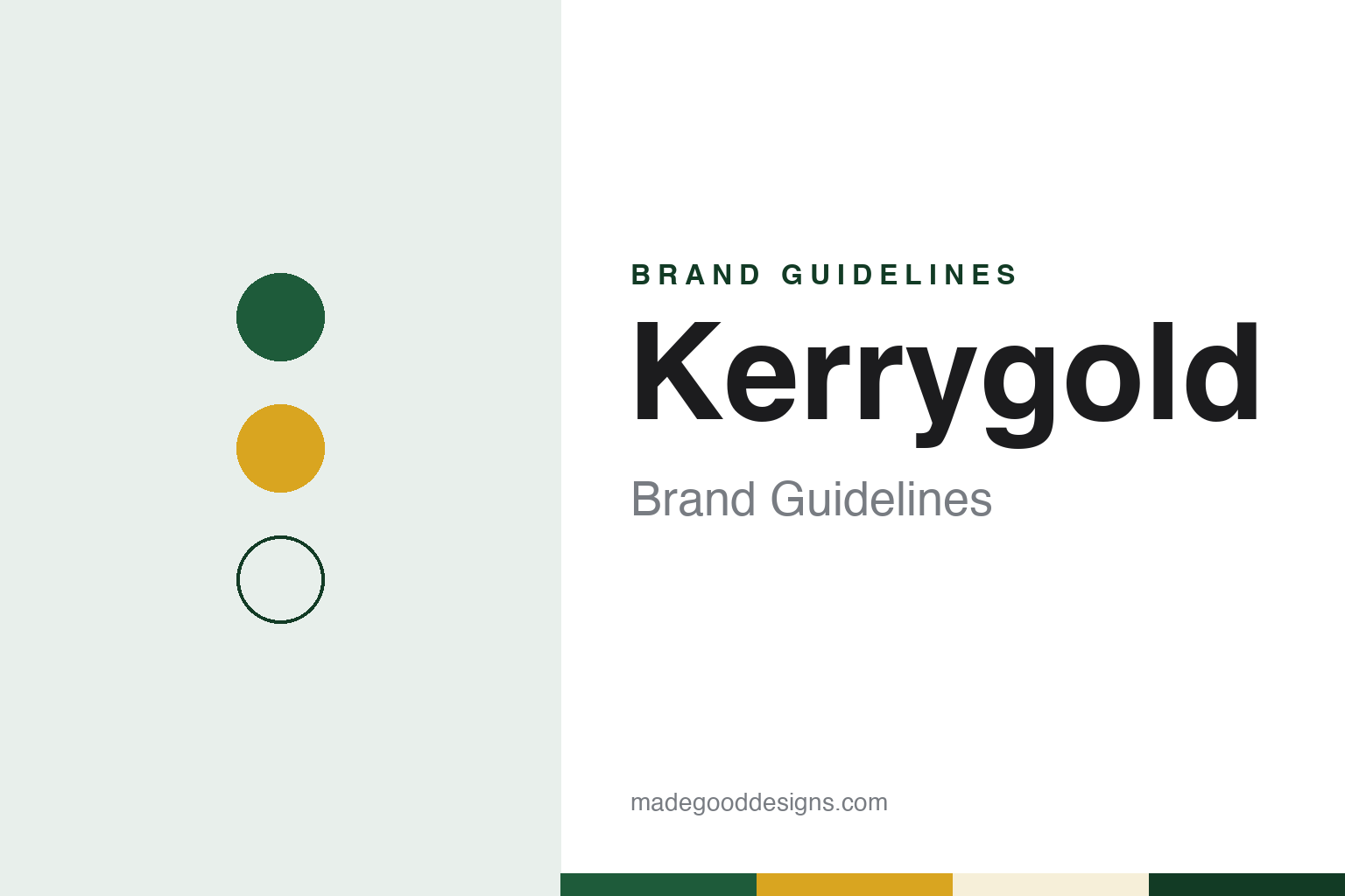 Kerrygold brand guidelines — abstract colour discs and material texture (original homage; not a Kerrygold product or logo)