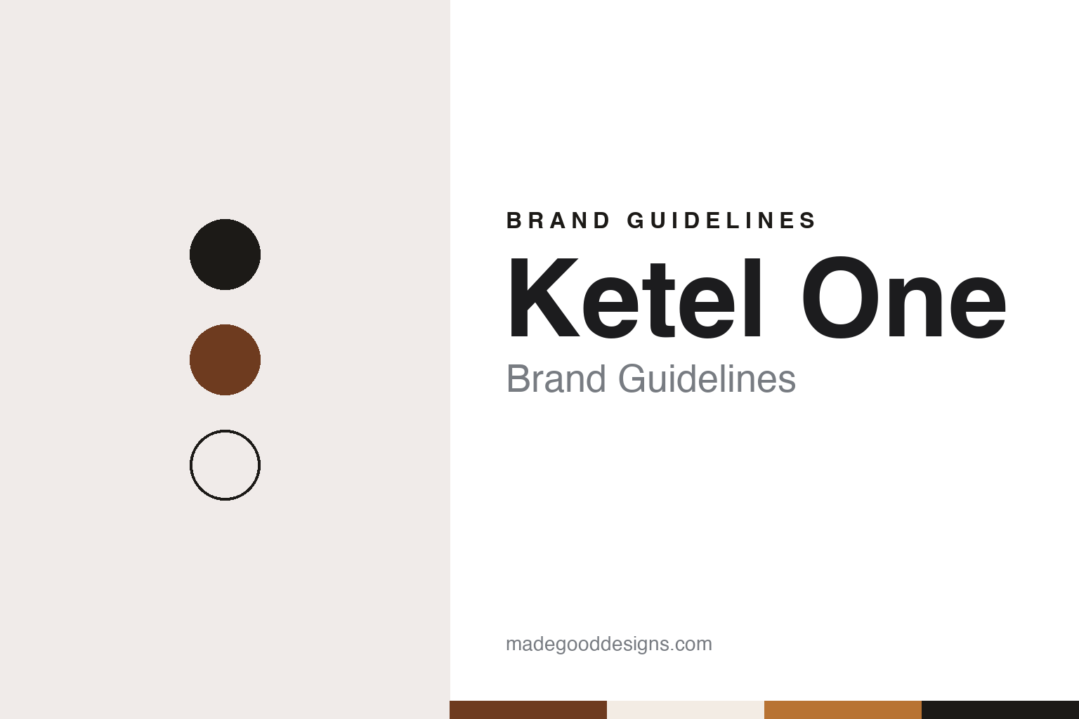 Ketel One brand guidelines — abstract colour discs and material texture (original homage; not a Ketel One product or logo)