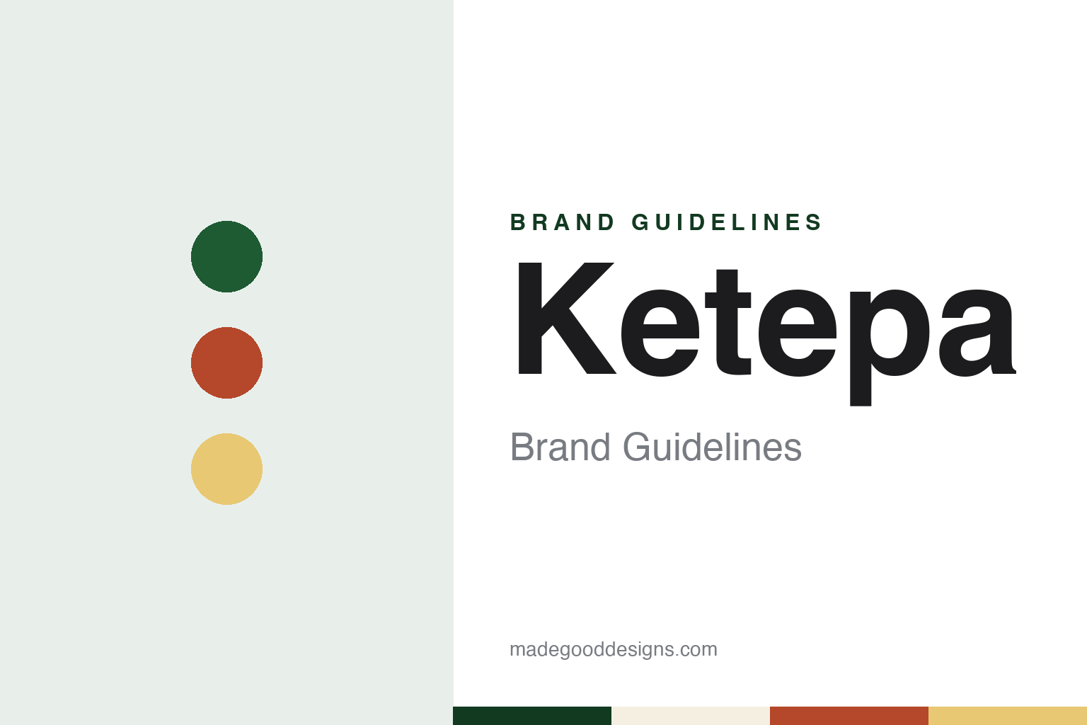 Ketepa brand guidelines — abstract colour discs and material texture (original homage; not a Ketepa product or logo)