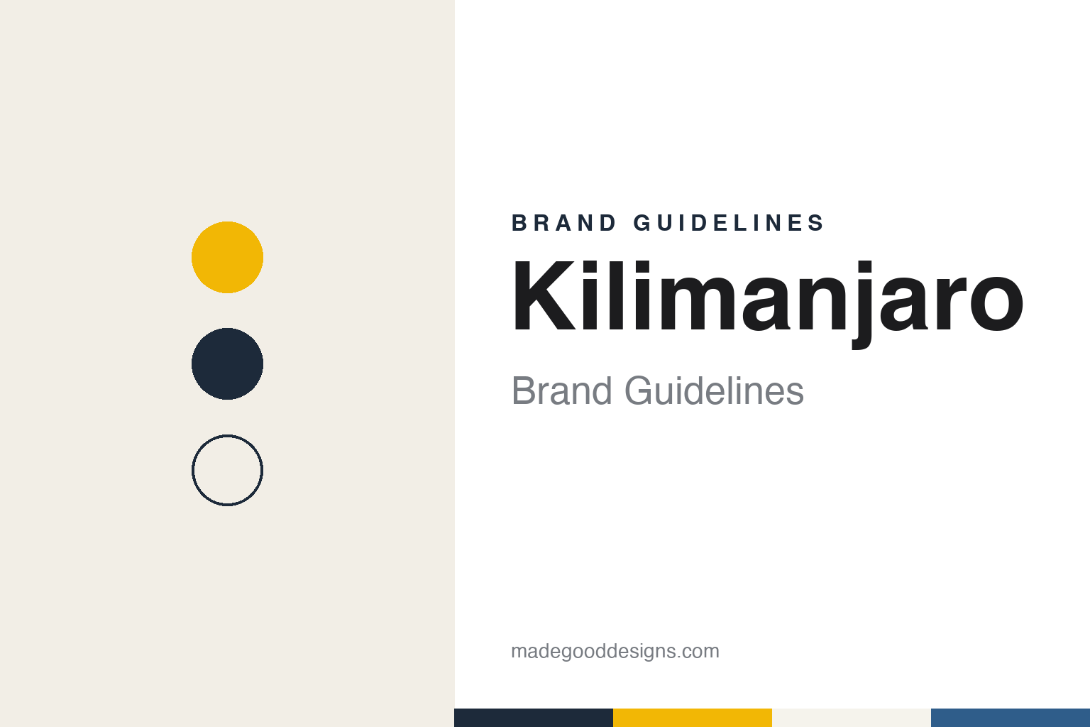 Kilimanjaro brand guidelines — abstract colour discs and material texture (original homage; not a Kilimanjaro product or logo)