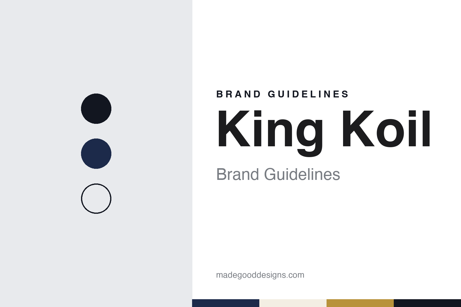King Koil brand guidelines — abstract colour discs and material texture (original homage; not a King Koil product or logo)