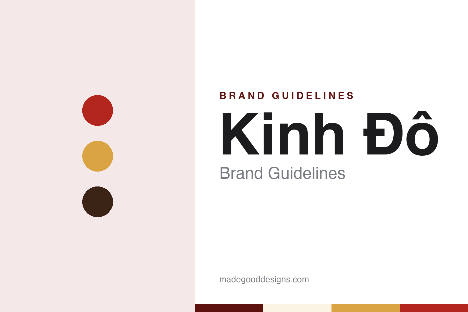 Kinh Đô brand guidelines — abstract colour discs and material texture (original homage; not a Kinh Đô product or logo)