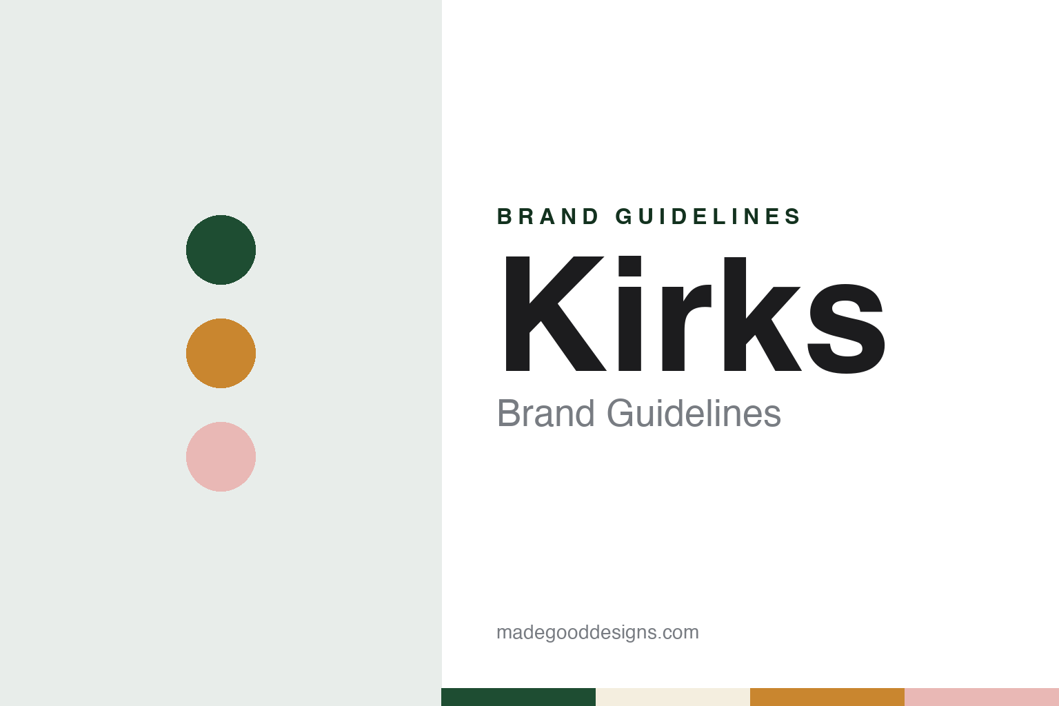 Kirks brand guidelines — abstract colour discs and material texture (original homage; not a Kirks product or logo)