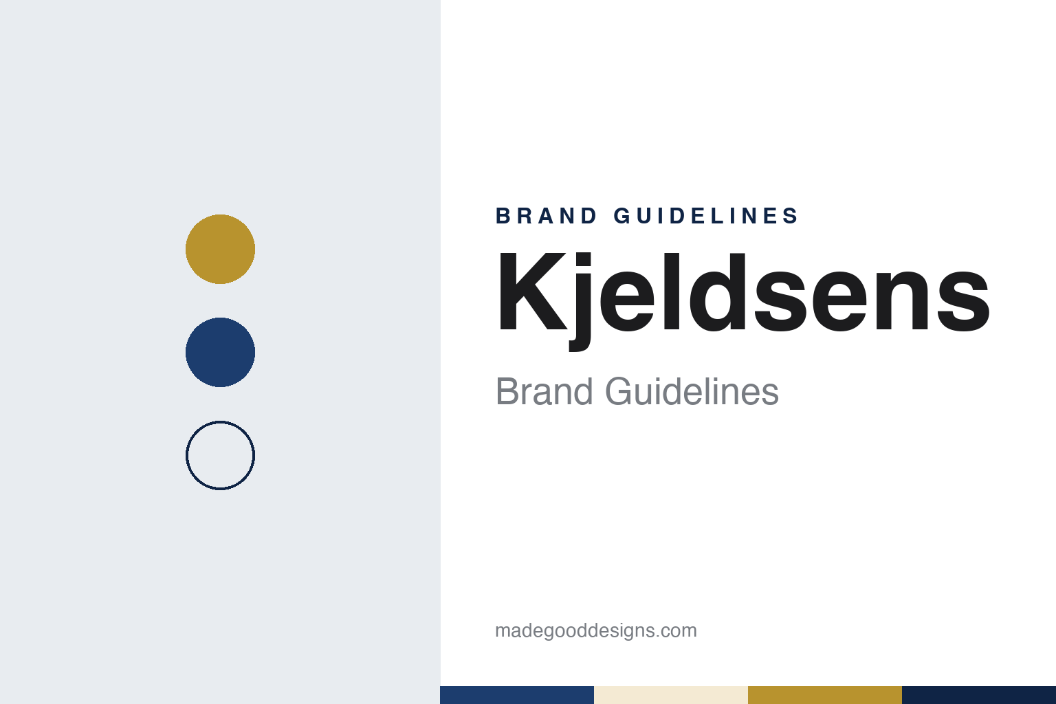 Kjeldsens brand guidelines — abstract colour discs and material texture (original homage; not a Kjeldsens product or logo)