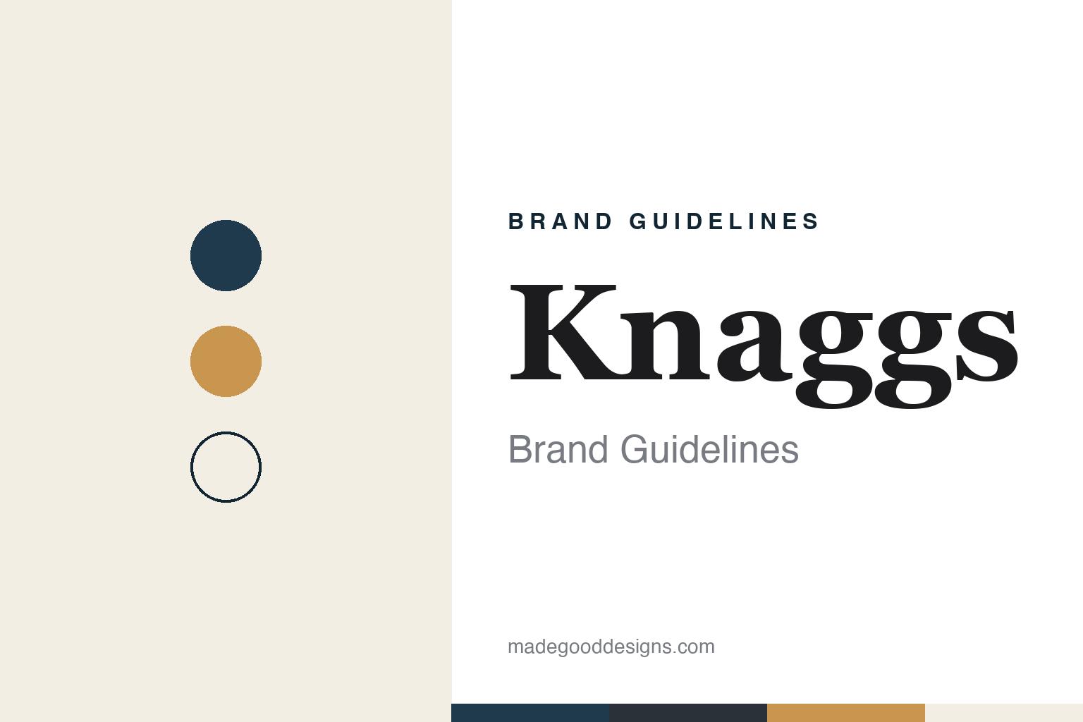 Knaggs brand guidelines — abstract colour discs and material texture (original homage; not a Knaggs product or logo)